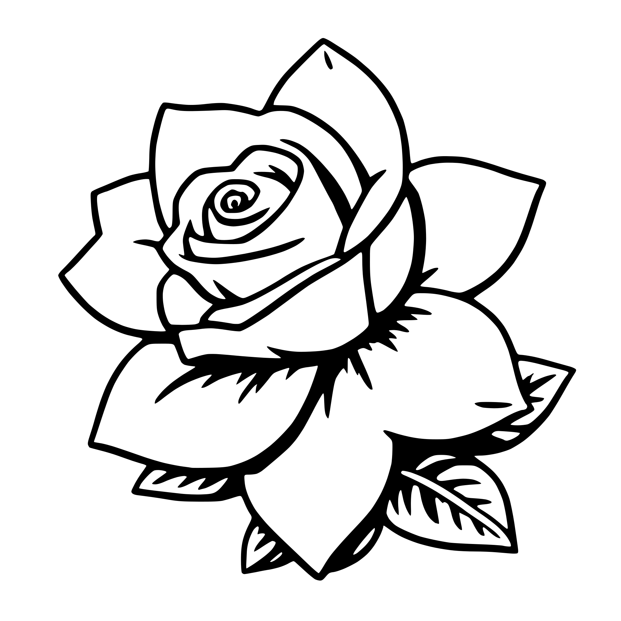 AI-generated SVG of a gardenia