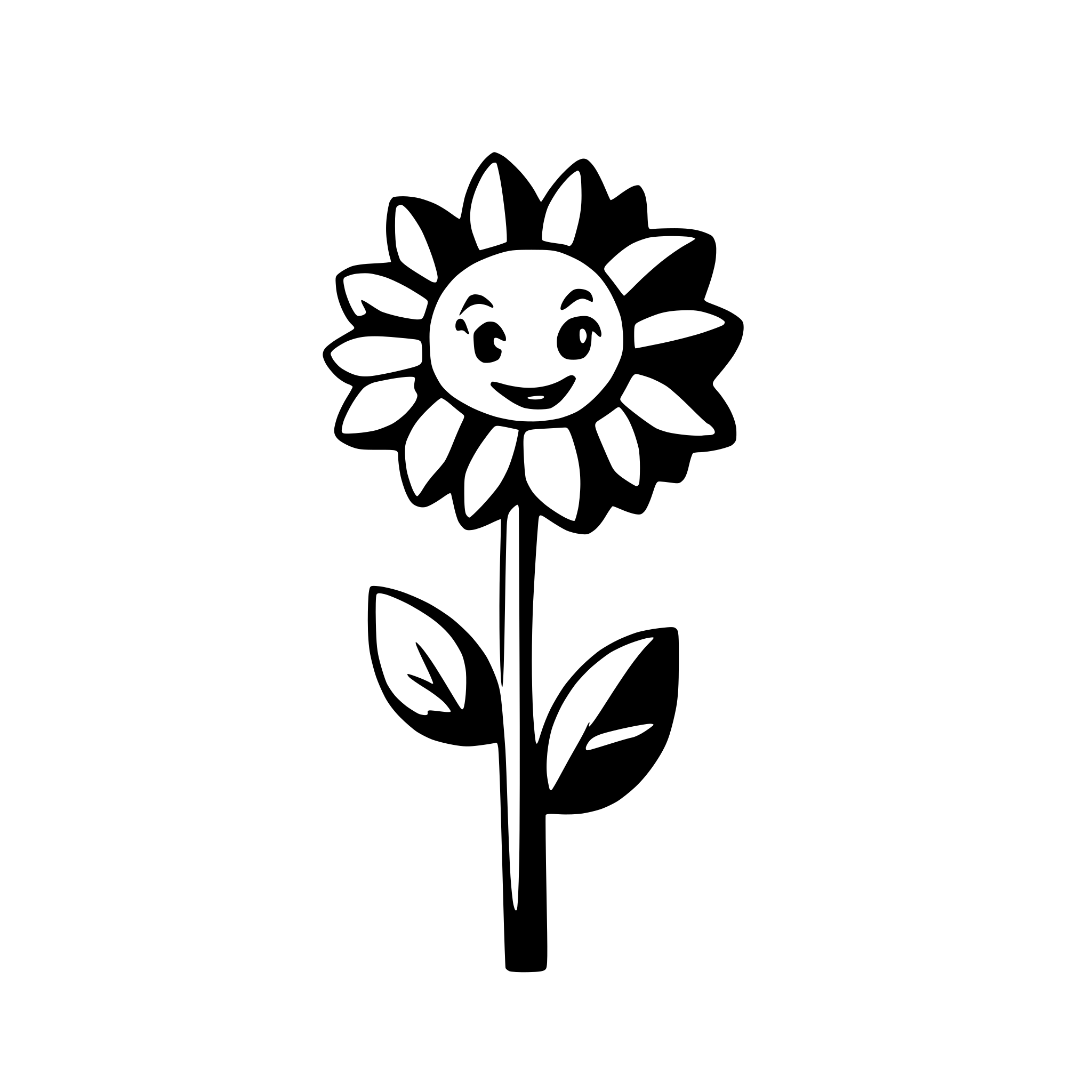 AI-generated SVG of a sunflower