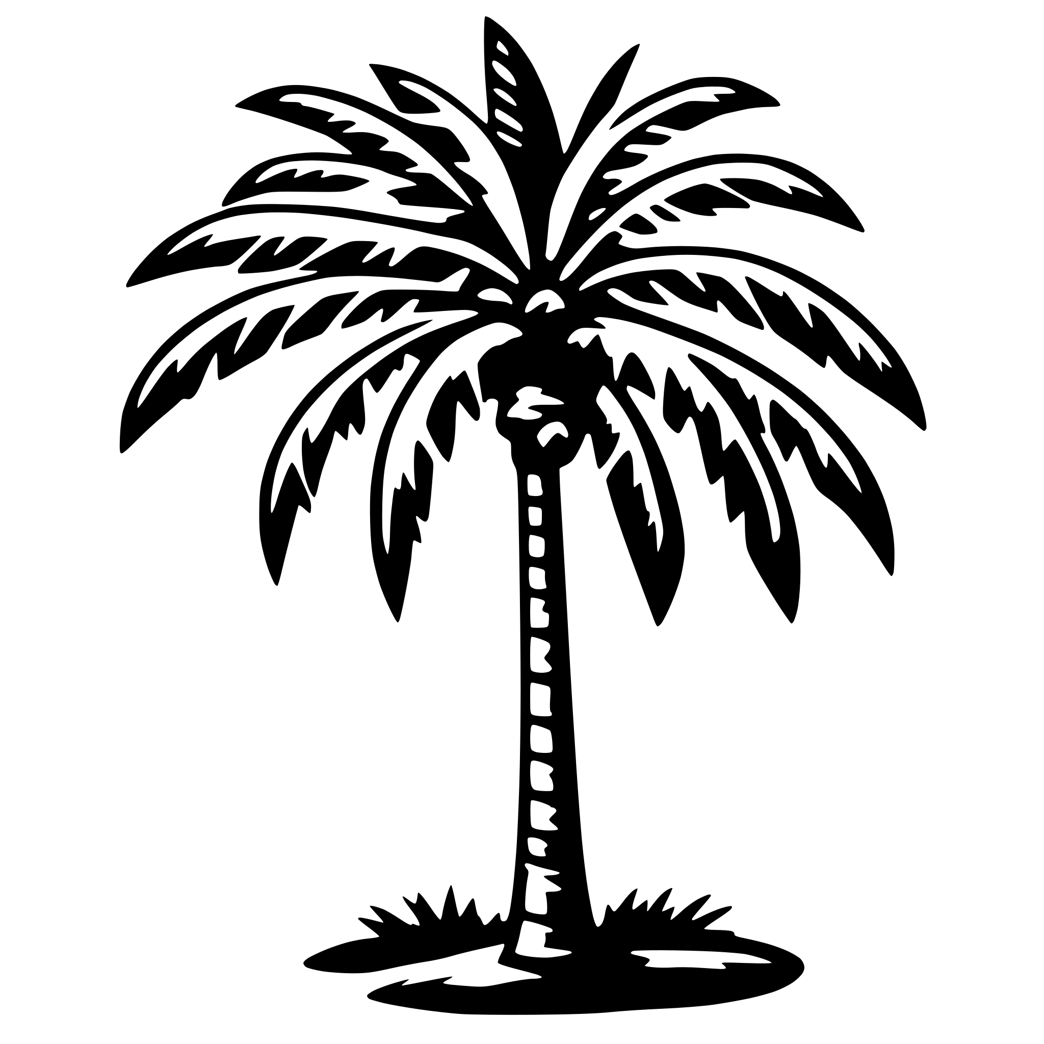 AI-generated SVG of a palm tree