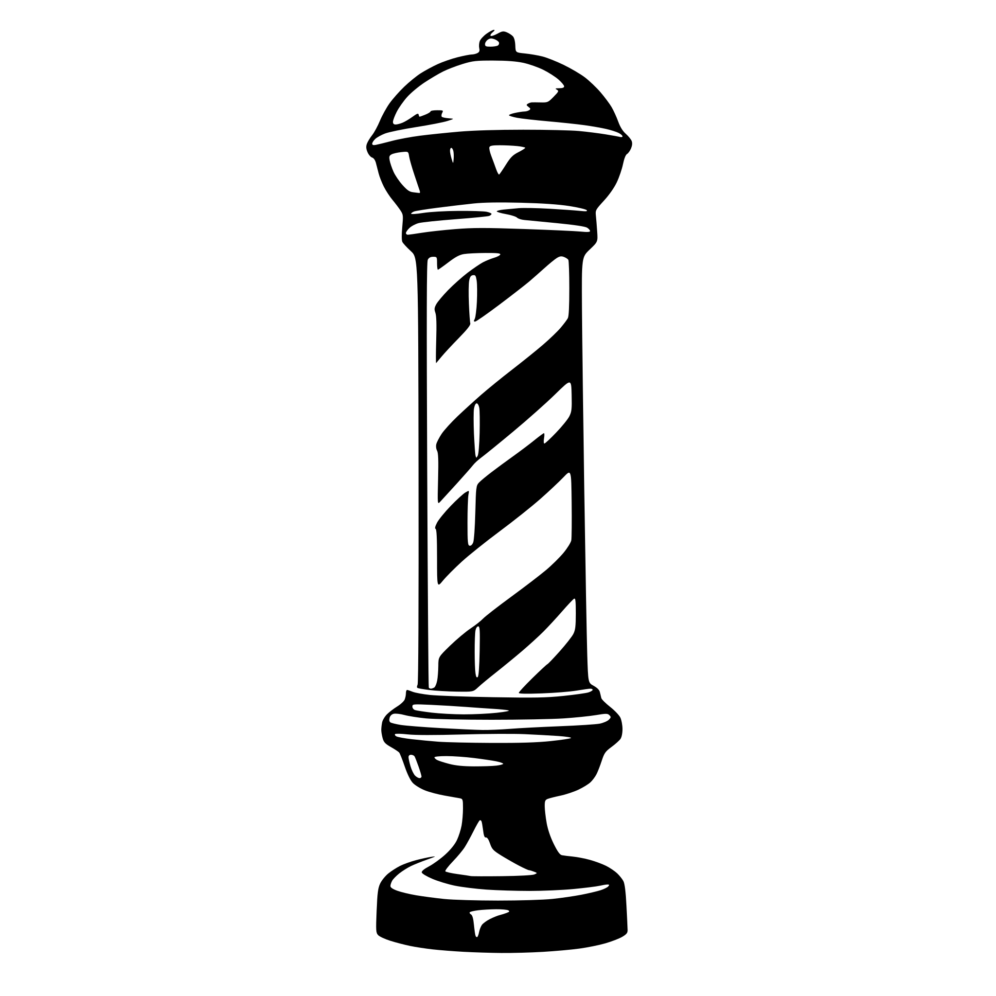 AI-generated SVG of a barber pole