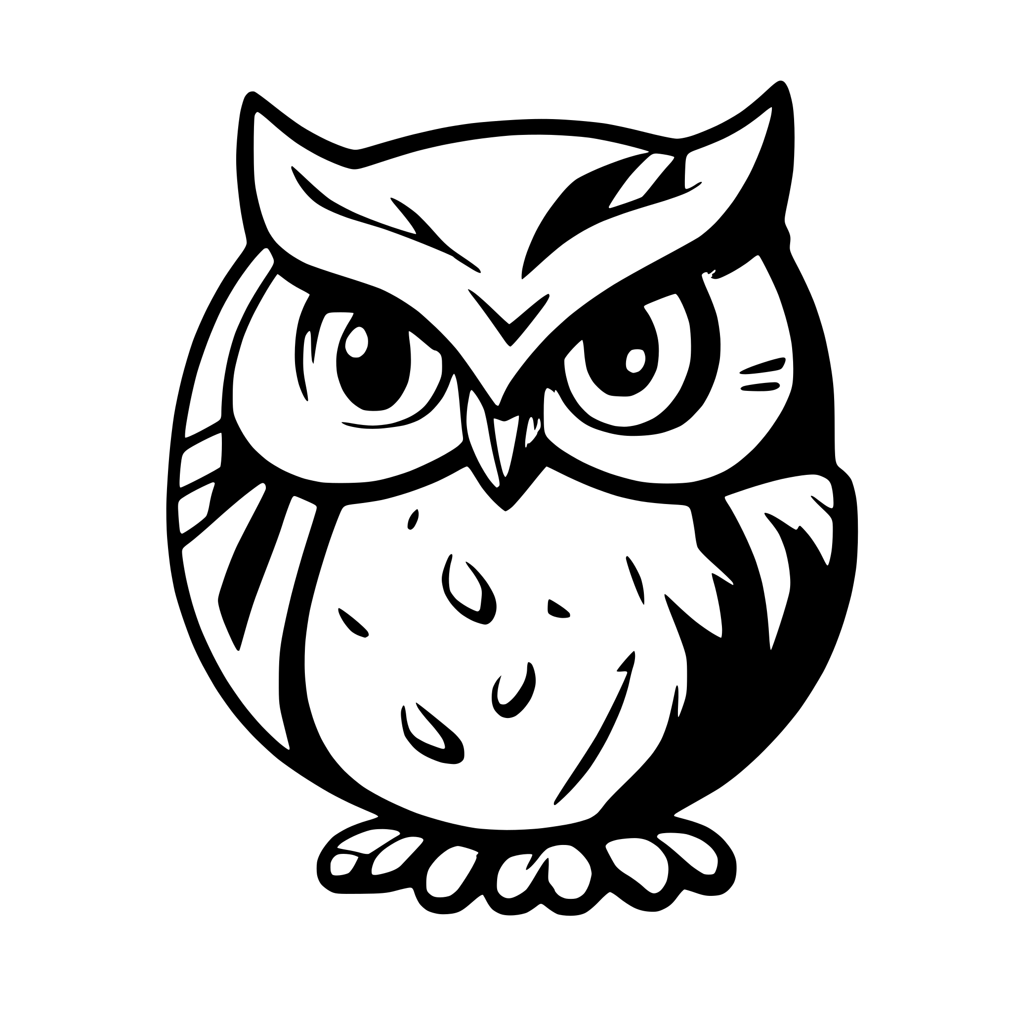 AI-generated SVG of a OWL MASCOT