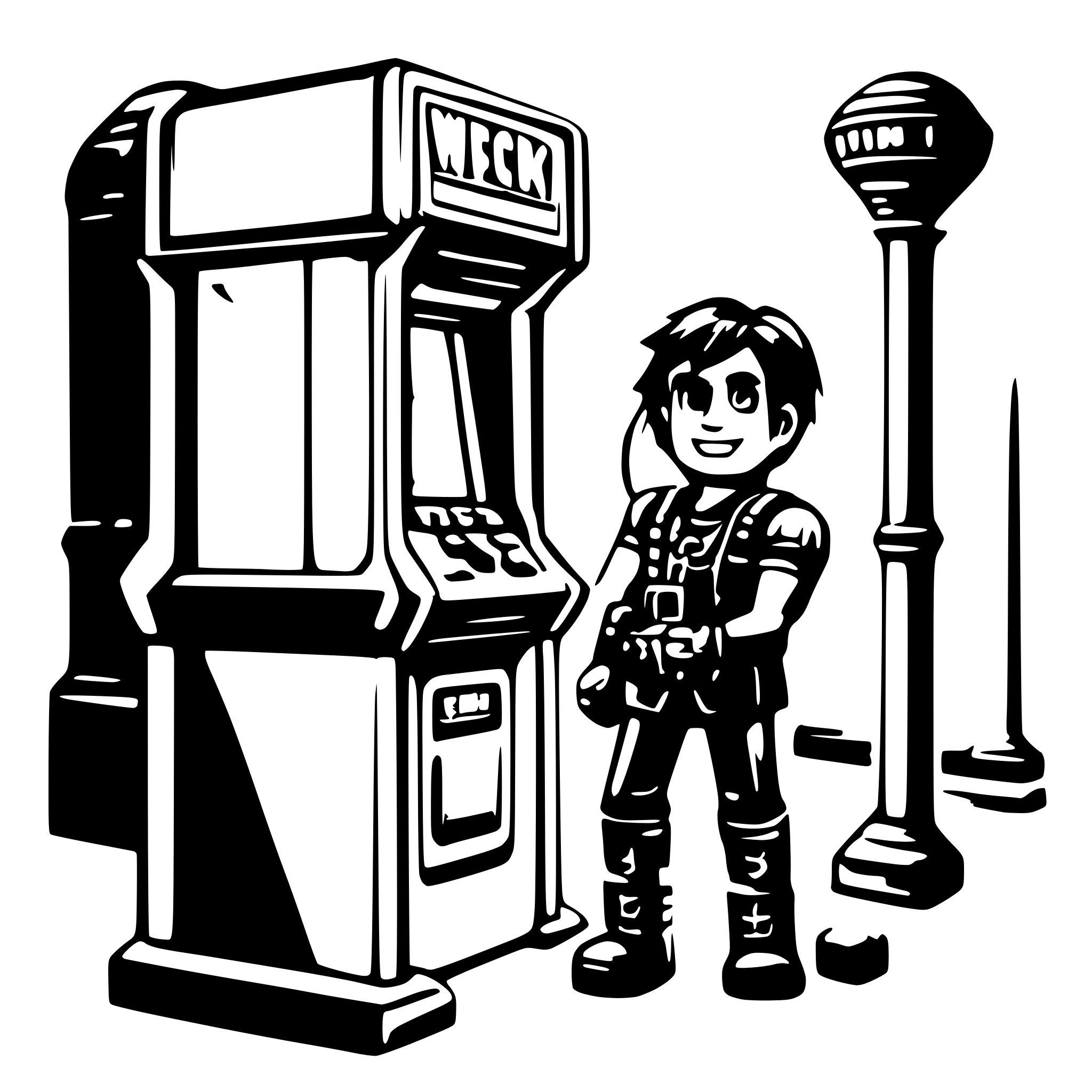 AI-generated SVG of a wreck it ralph game arcade