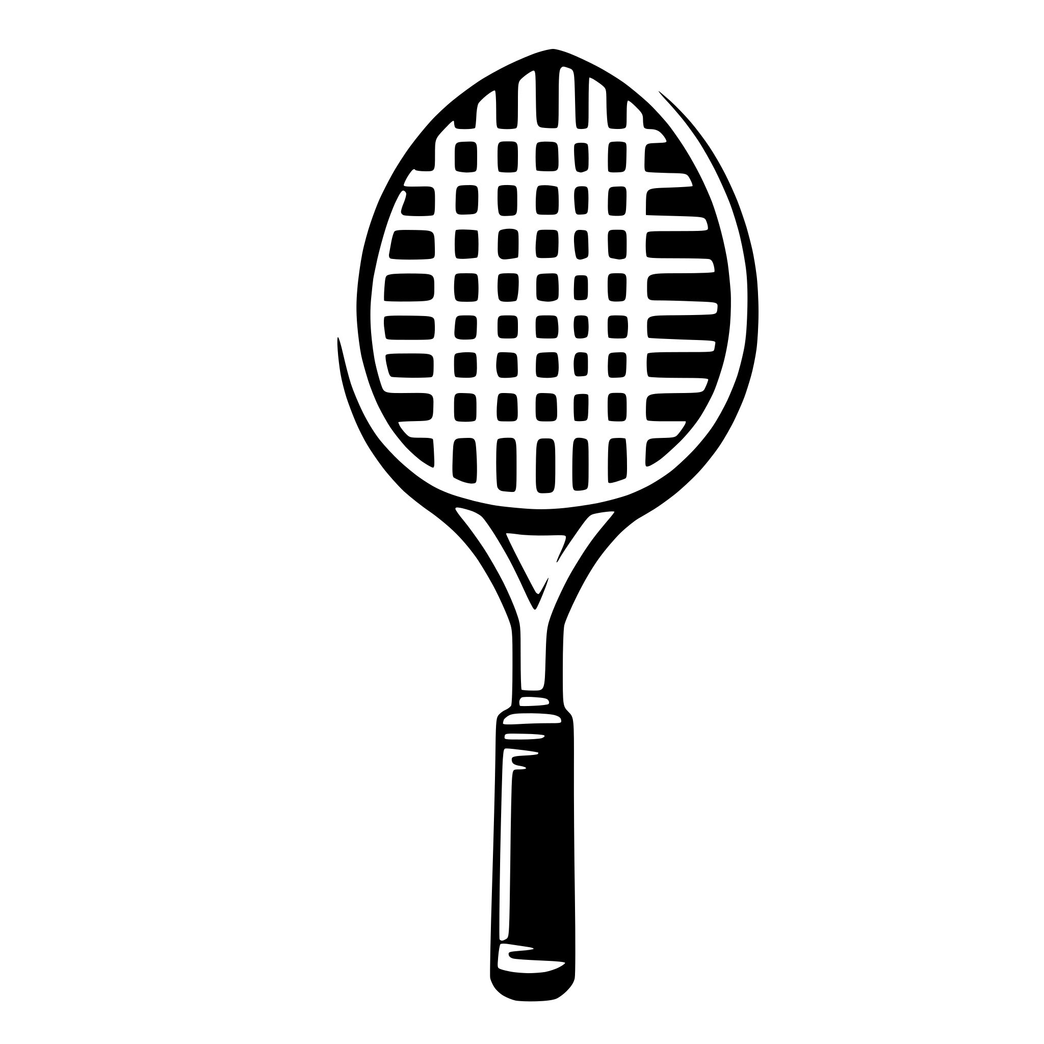 AI-generated SVG of a racket