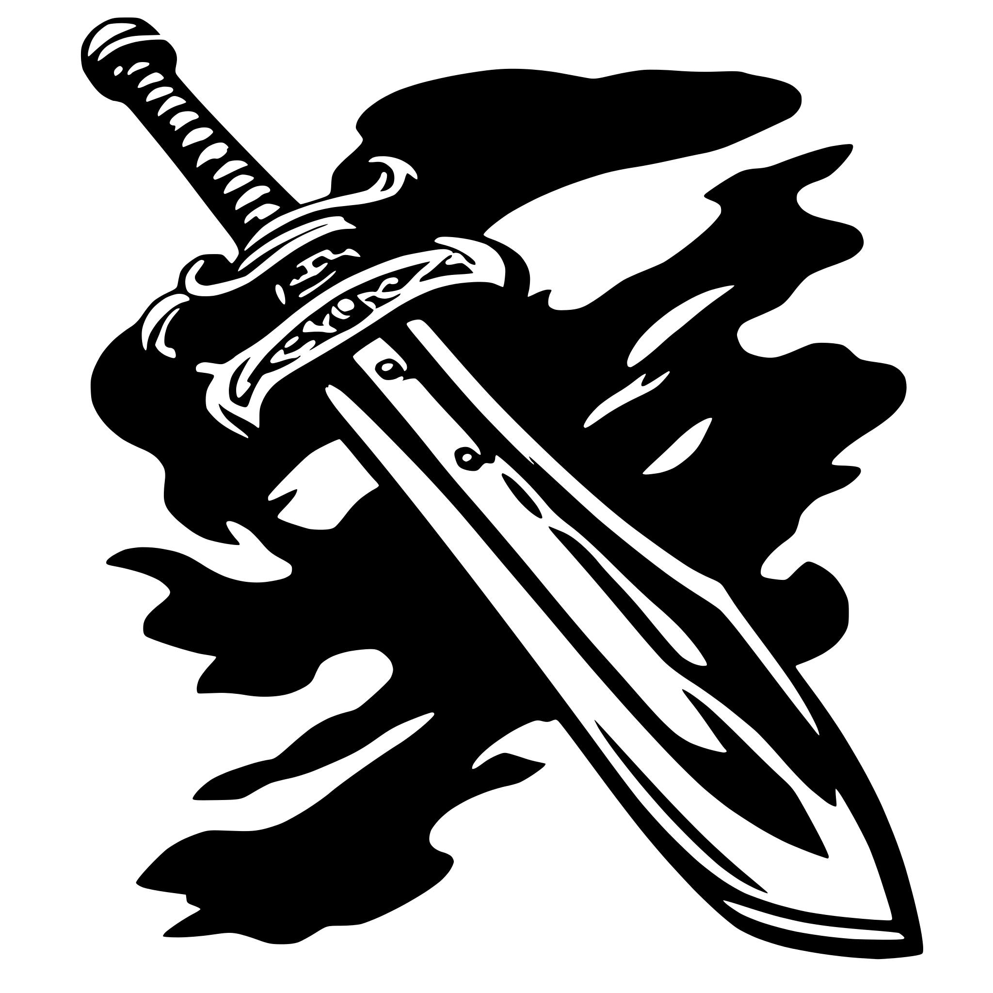AI-generated SVG of a pirate sword