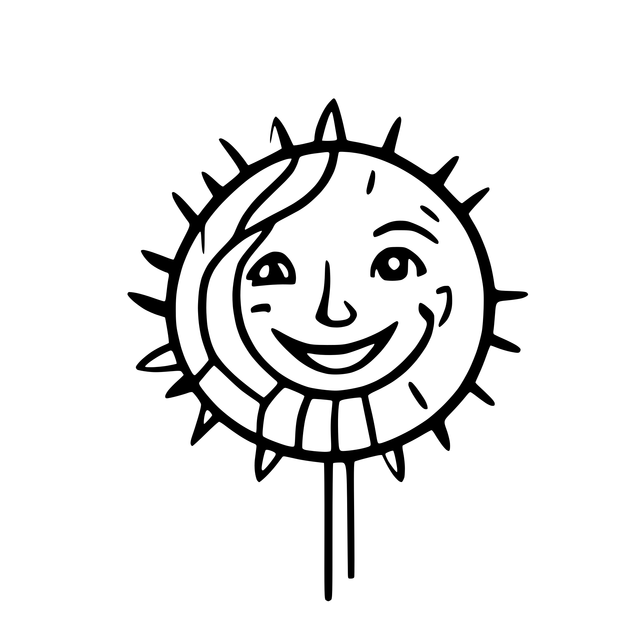 AI-generated SVG of a happy sun, an image drawn with a single line. AI-generated SVG of a happy sun, an image drawn with a single line.