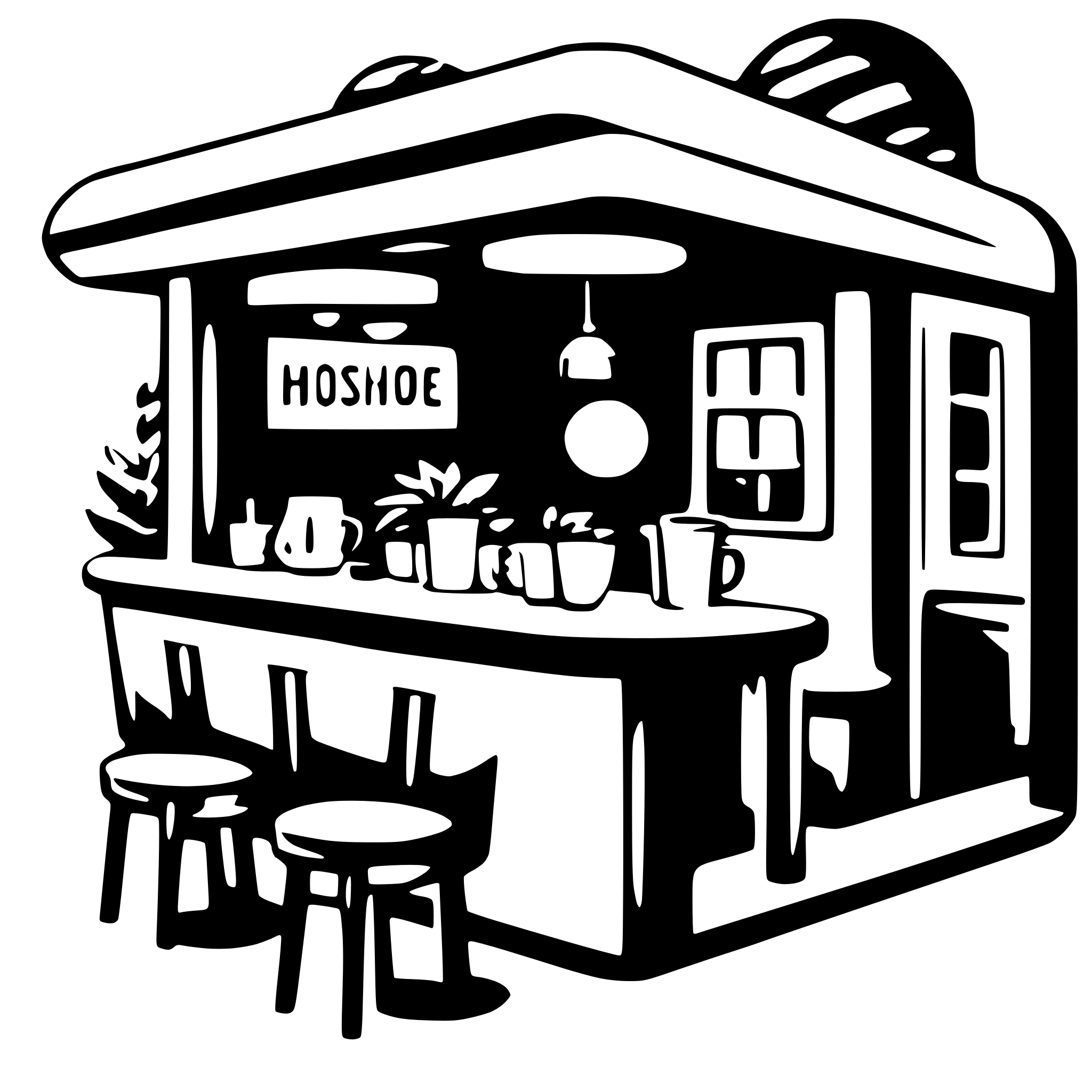 AI-generated SVG of a Horseshoe cafe