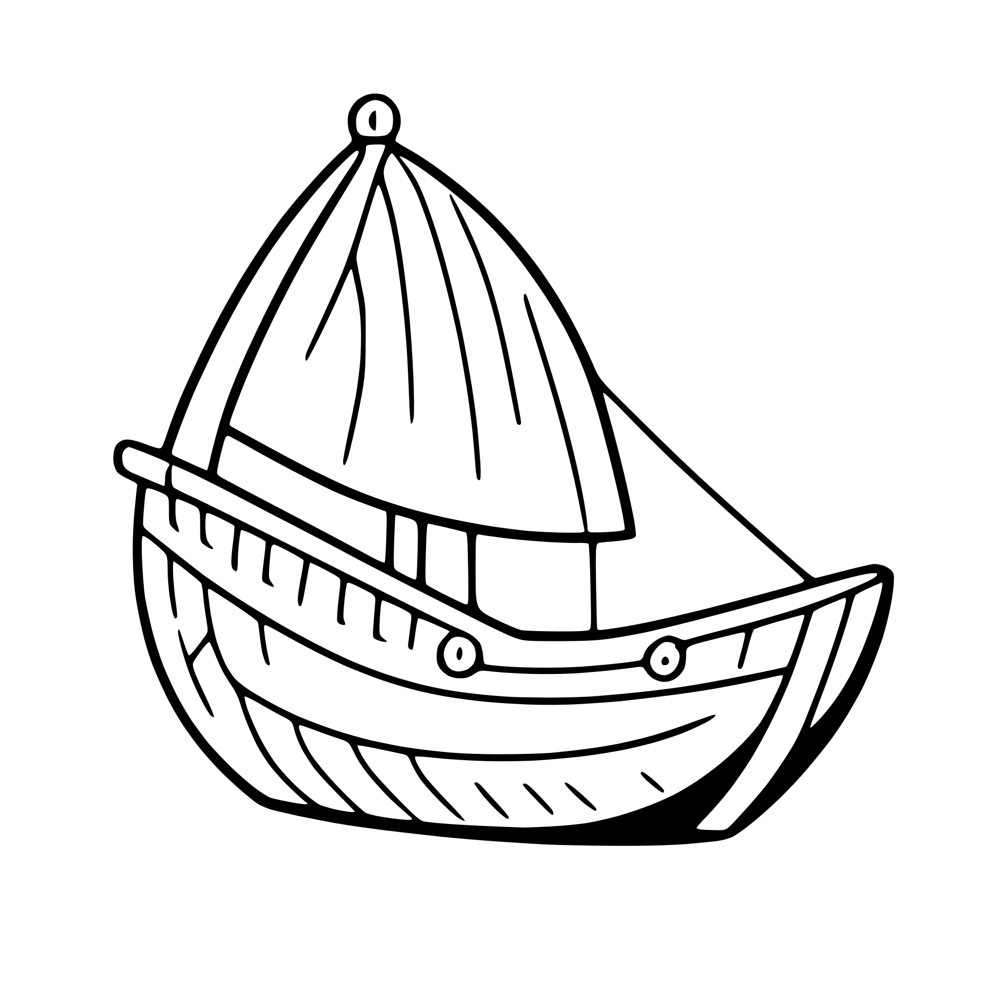 AI-generated SVG of 'viking ship with sails'