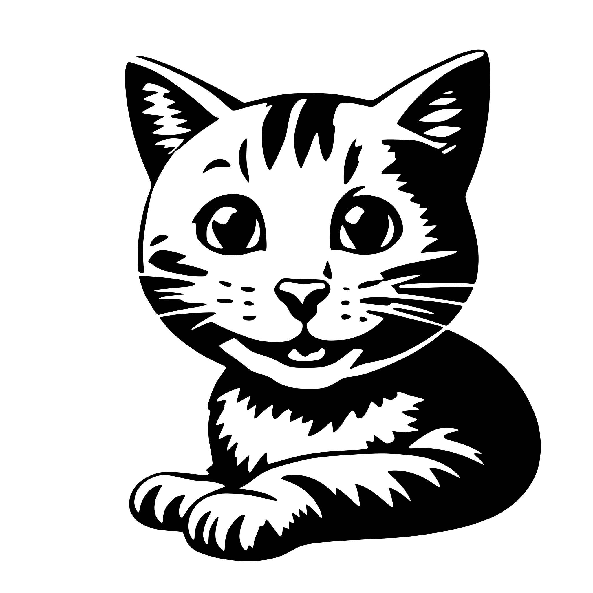 AI-generated SVG of 'un gattino sorridente'