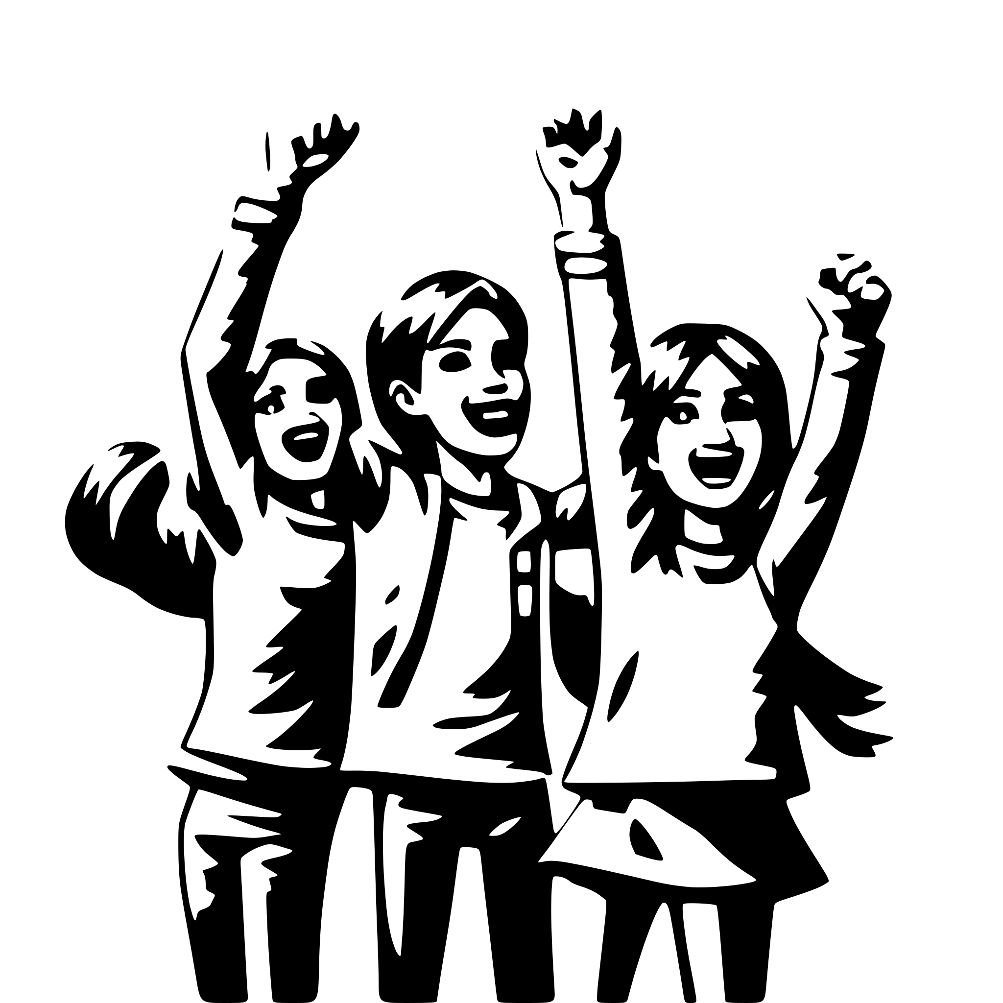 AI-generated SVG of a people cheering