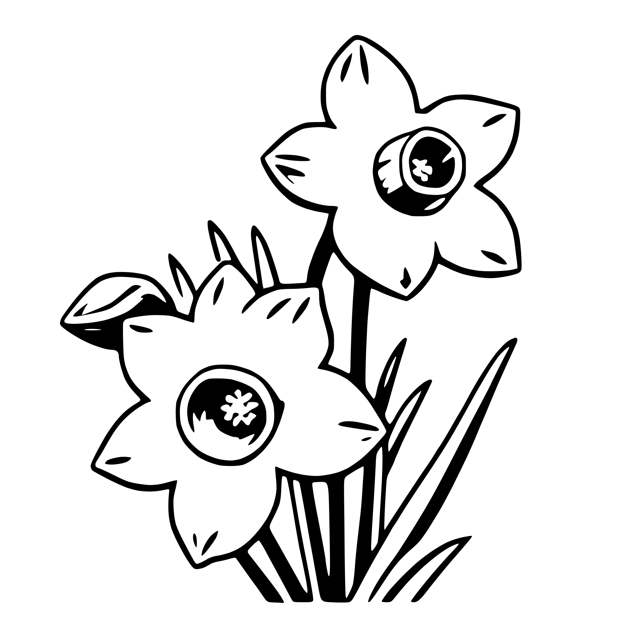 AI-generated SVG of 'daffodil'