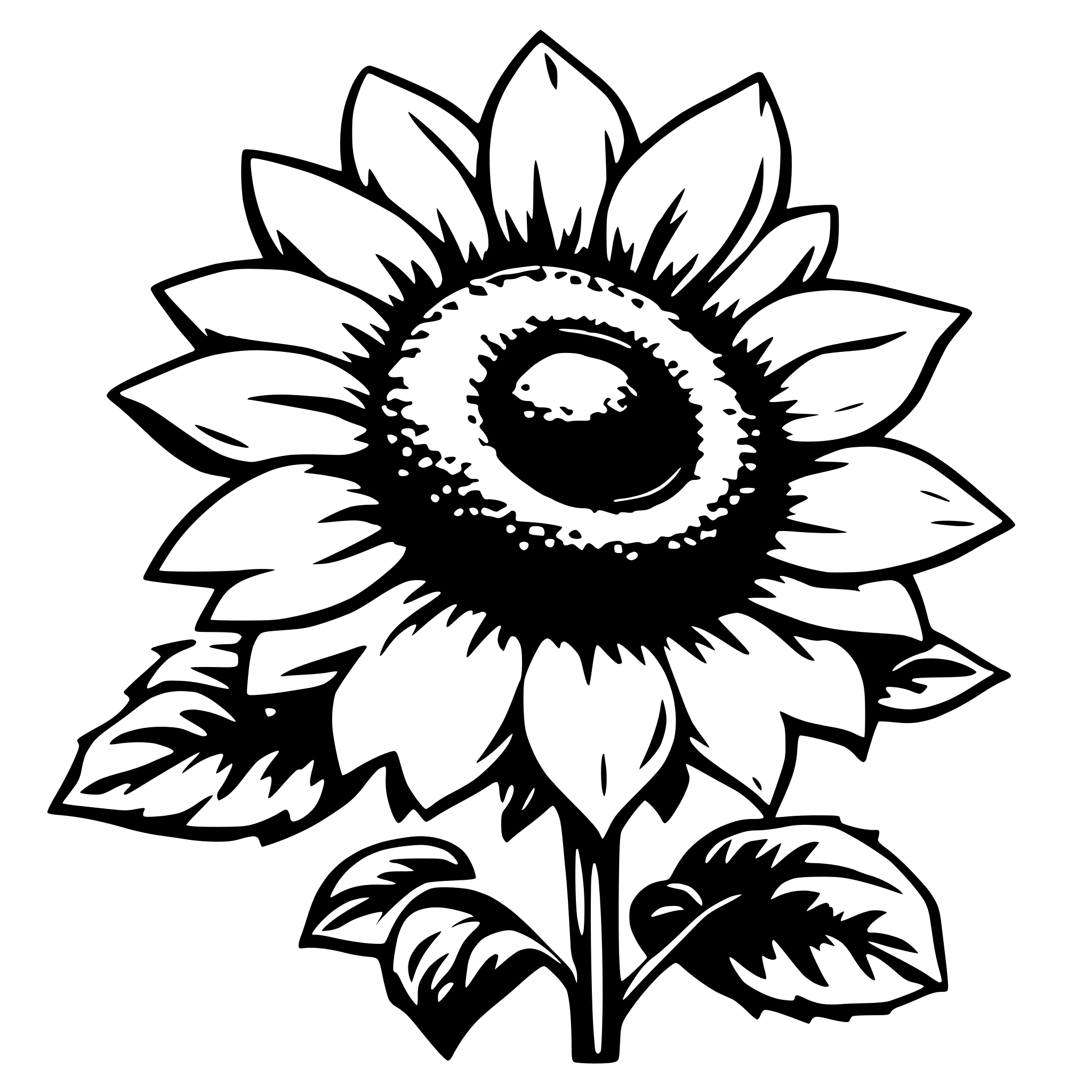 AI-generated SVG of a Sunflower