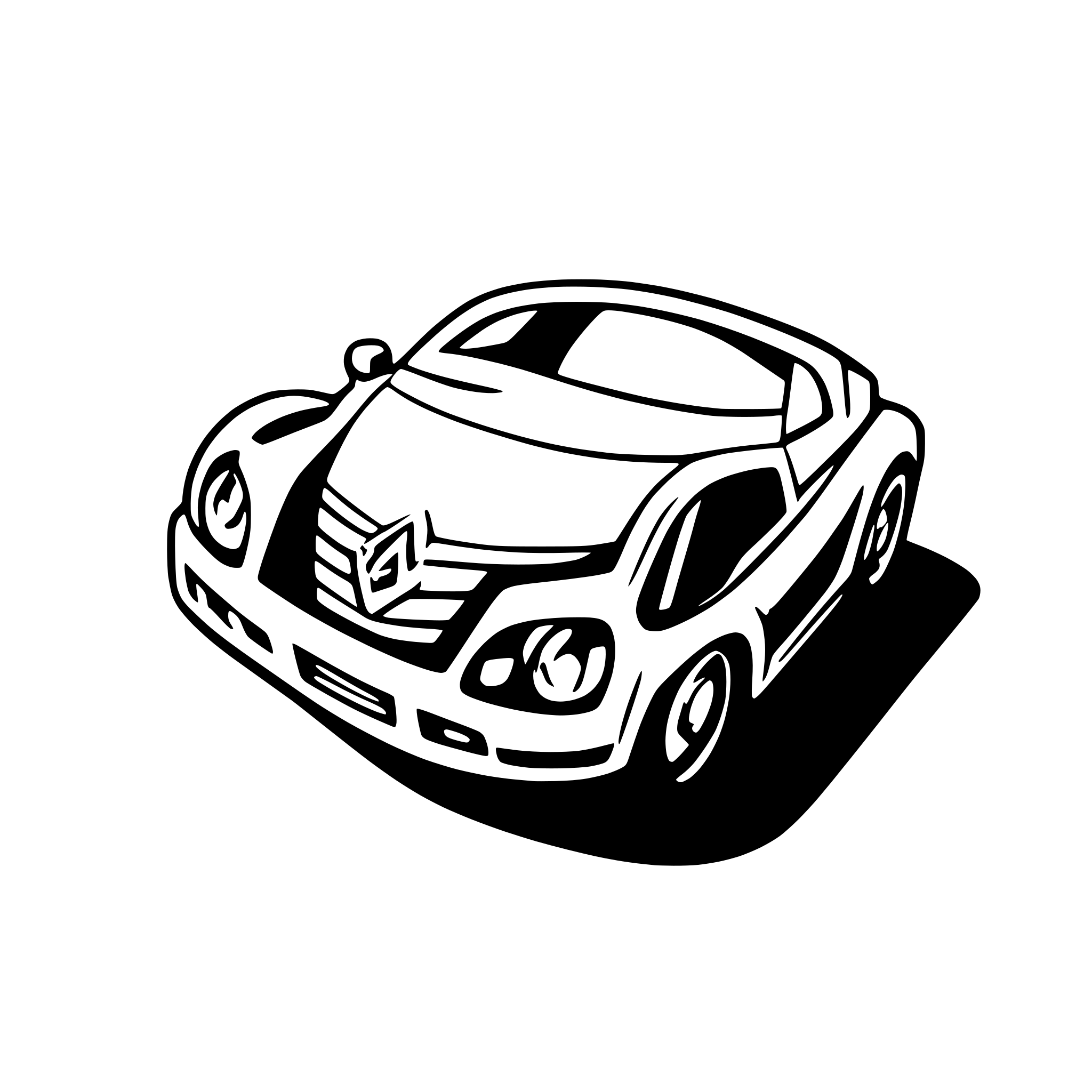 AI-generated SVG of a auto deportivo rojo