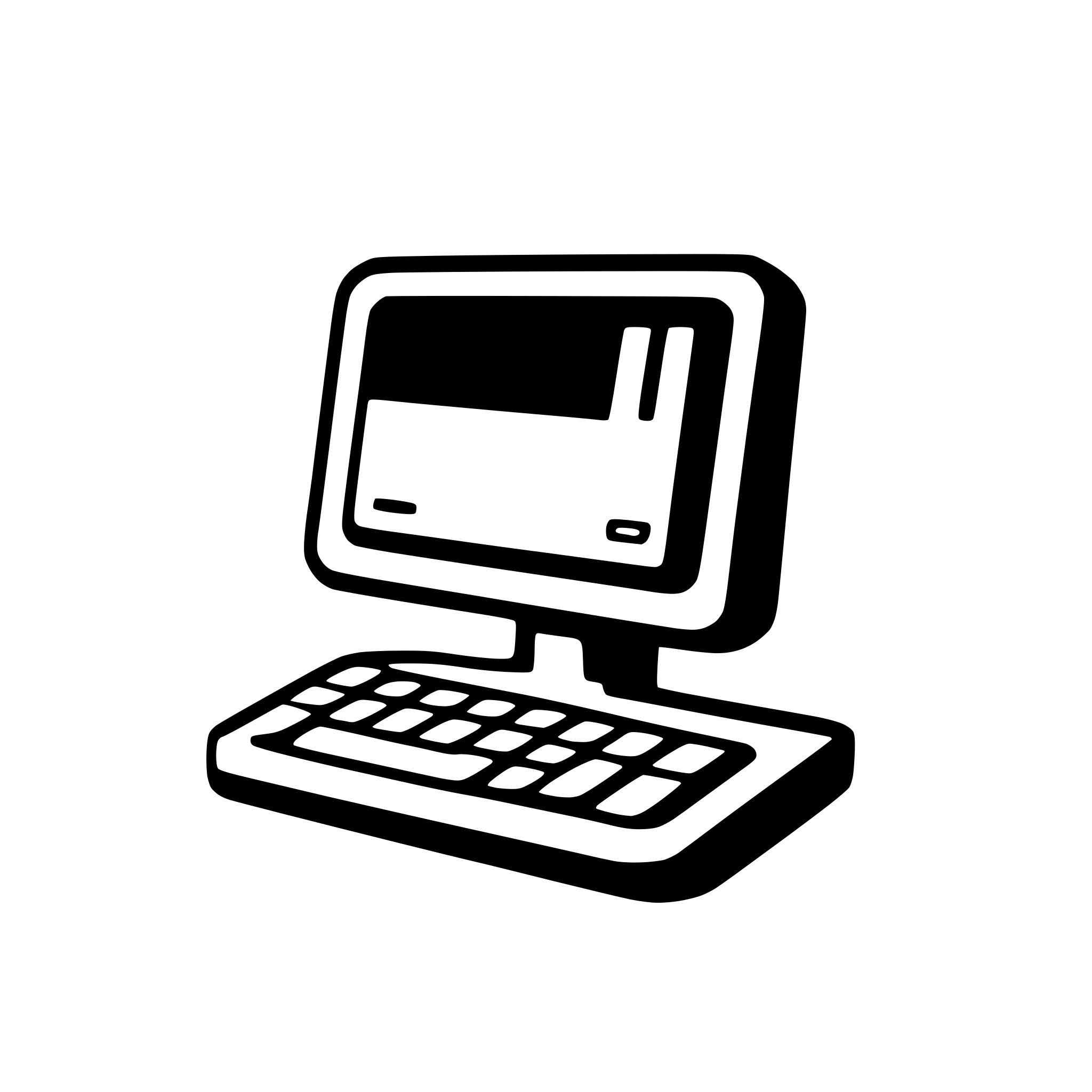 AI-generated SVG of 'computer monitor with keyboard'
