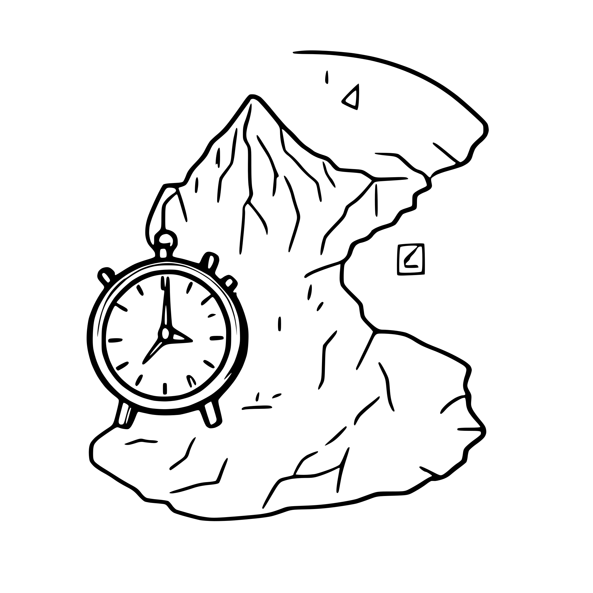 AI-generated SVG of a scandinavian map