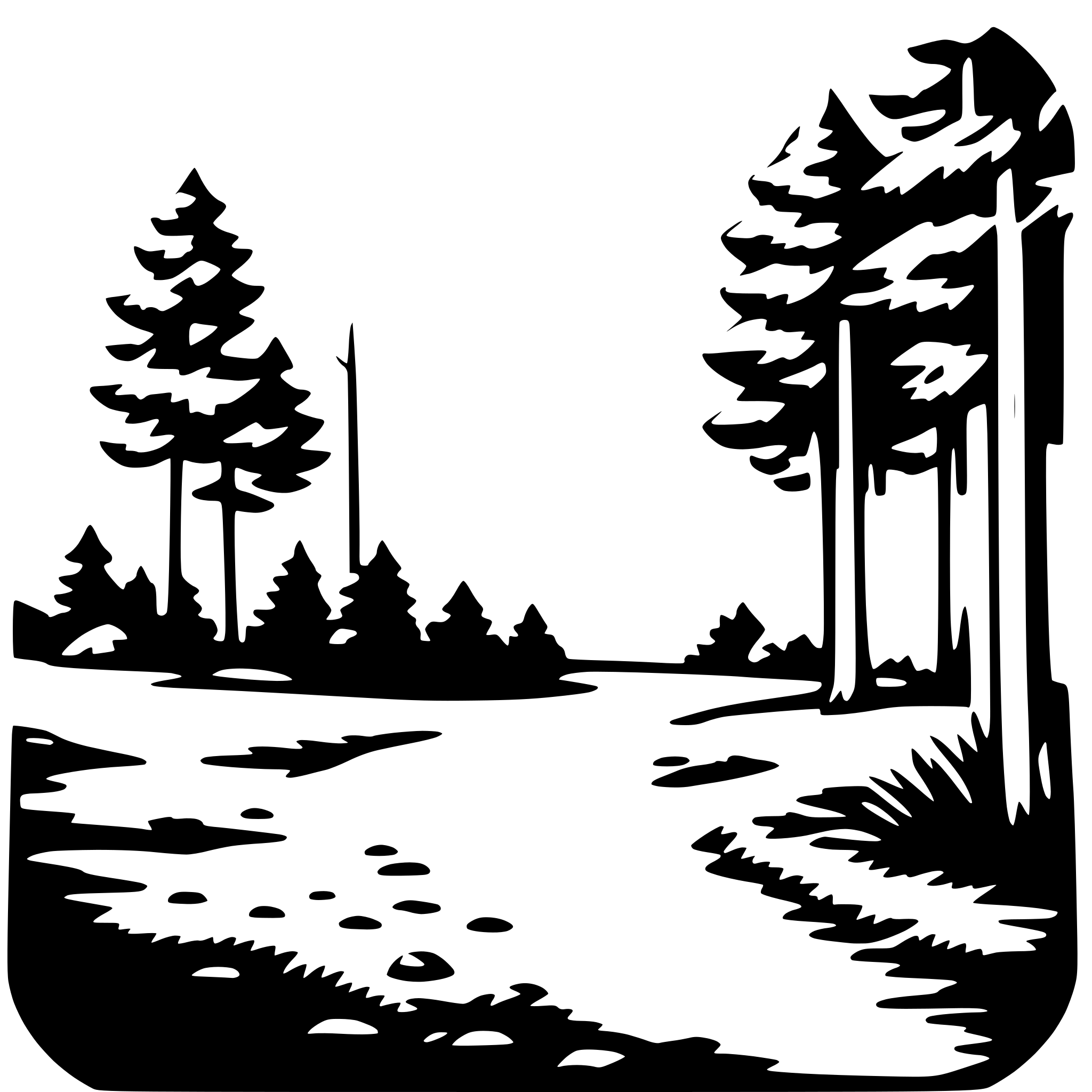 AI-generated SVG of a forest retreat
