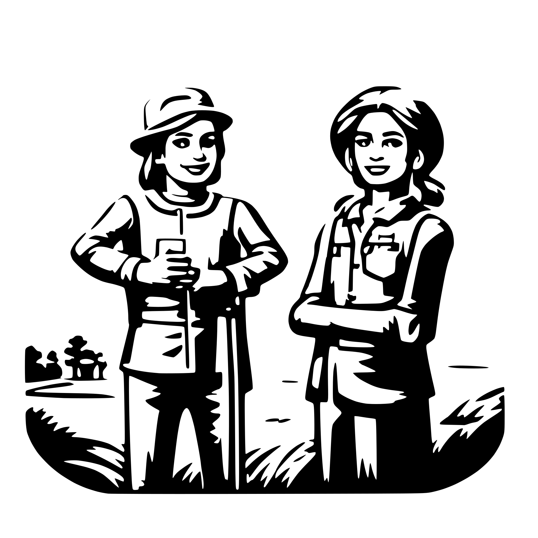 AI-generated SVG of a MORE THAN TWO FARMER COMMUNICATION