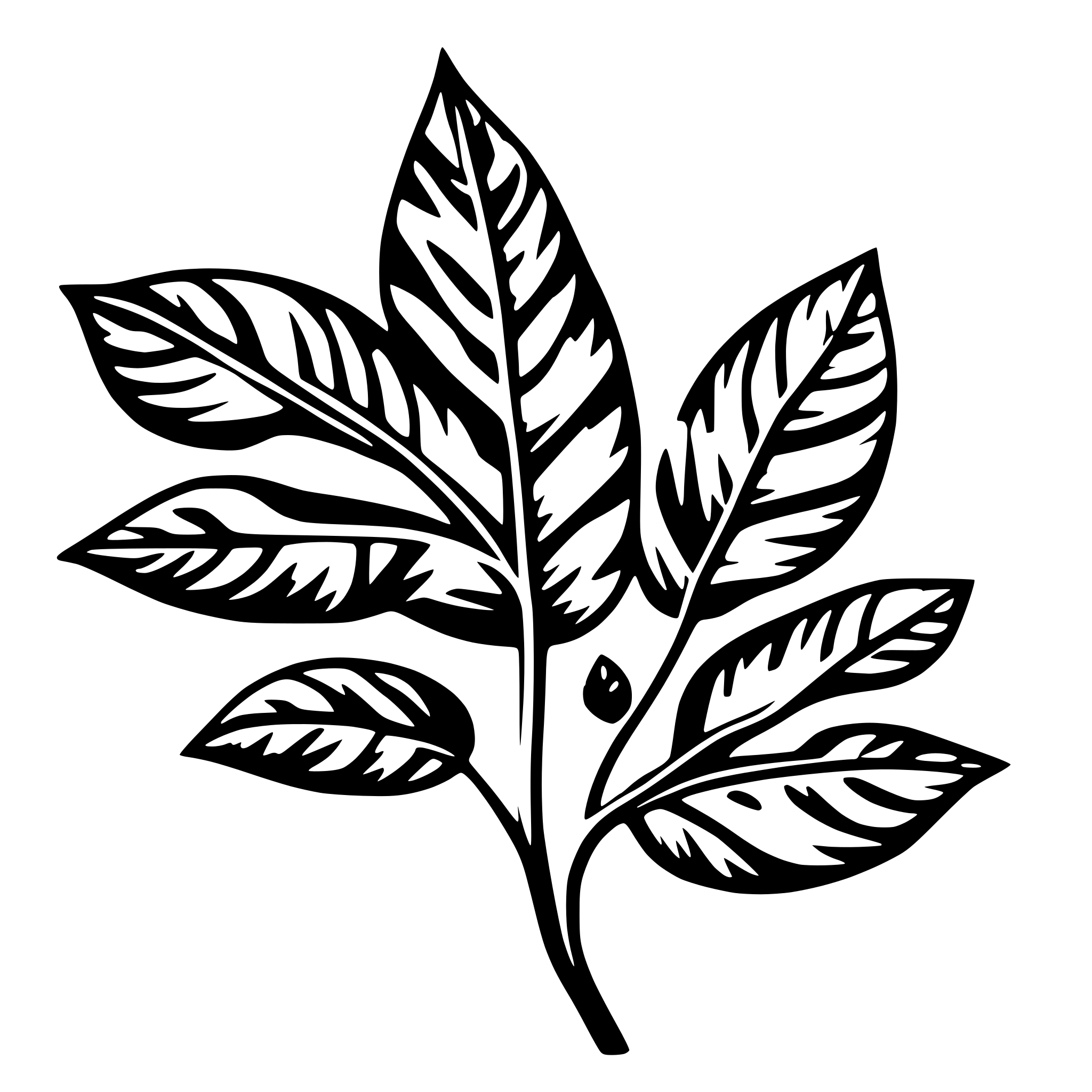 AI-generated SVG of 'abtract leaf repeating'