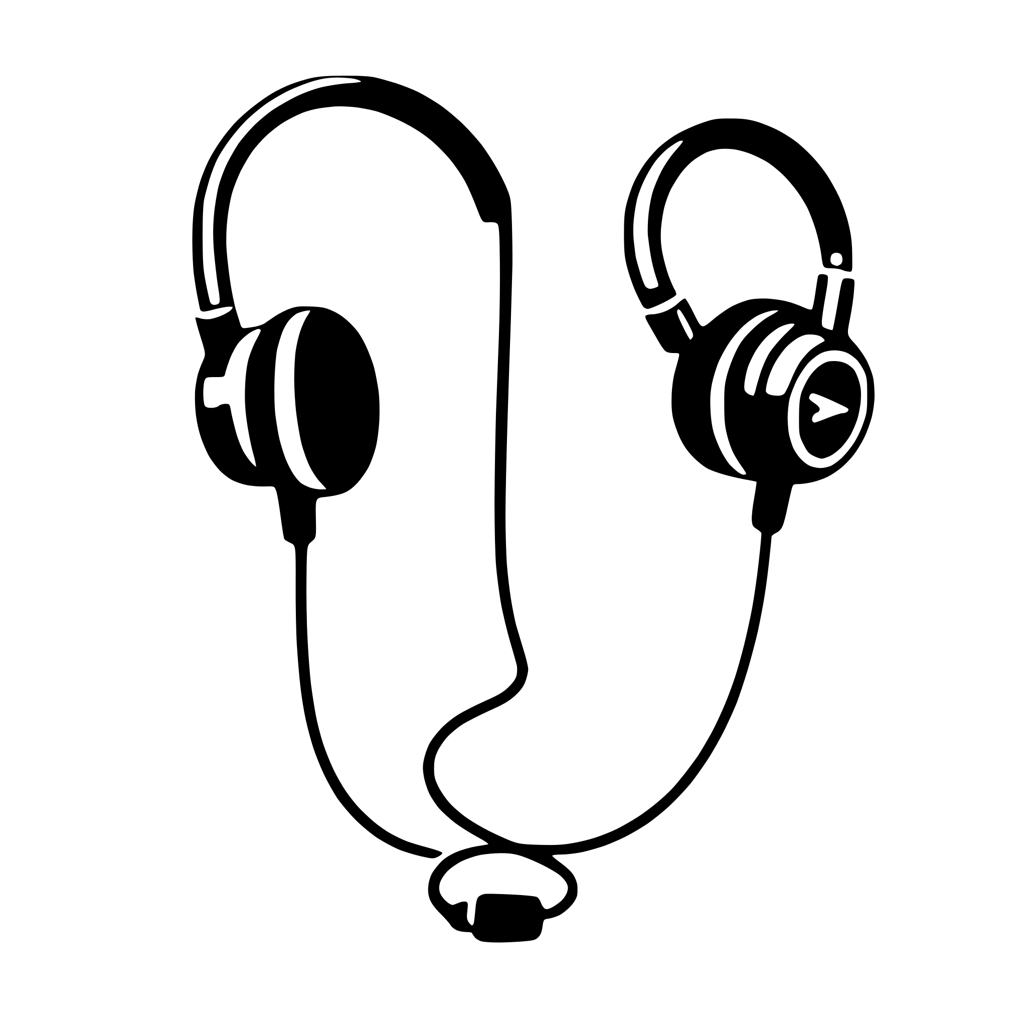 AI-generated SVG of a earphone