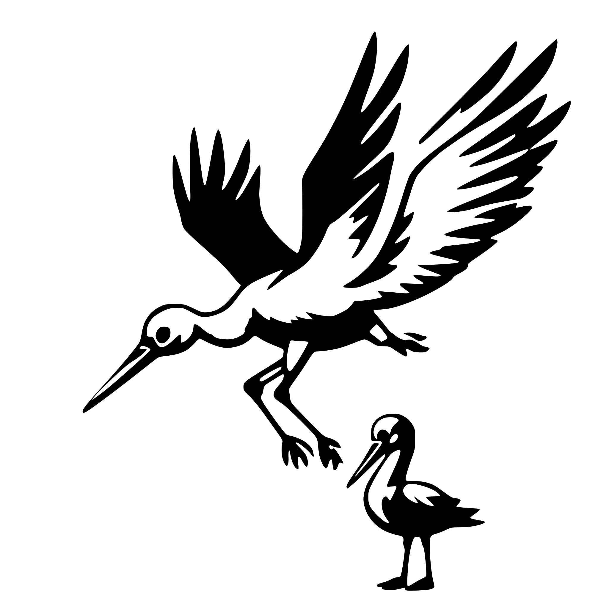 AI-generated SVG of 'stork bring a baby'