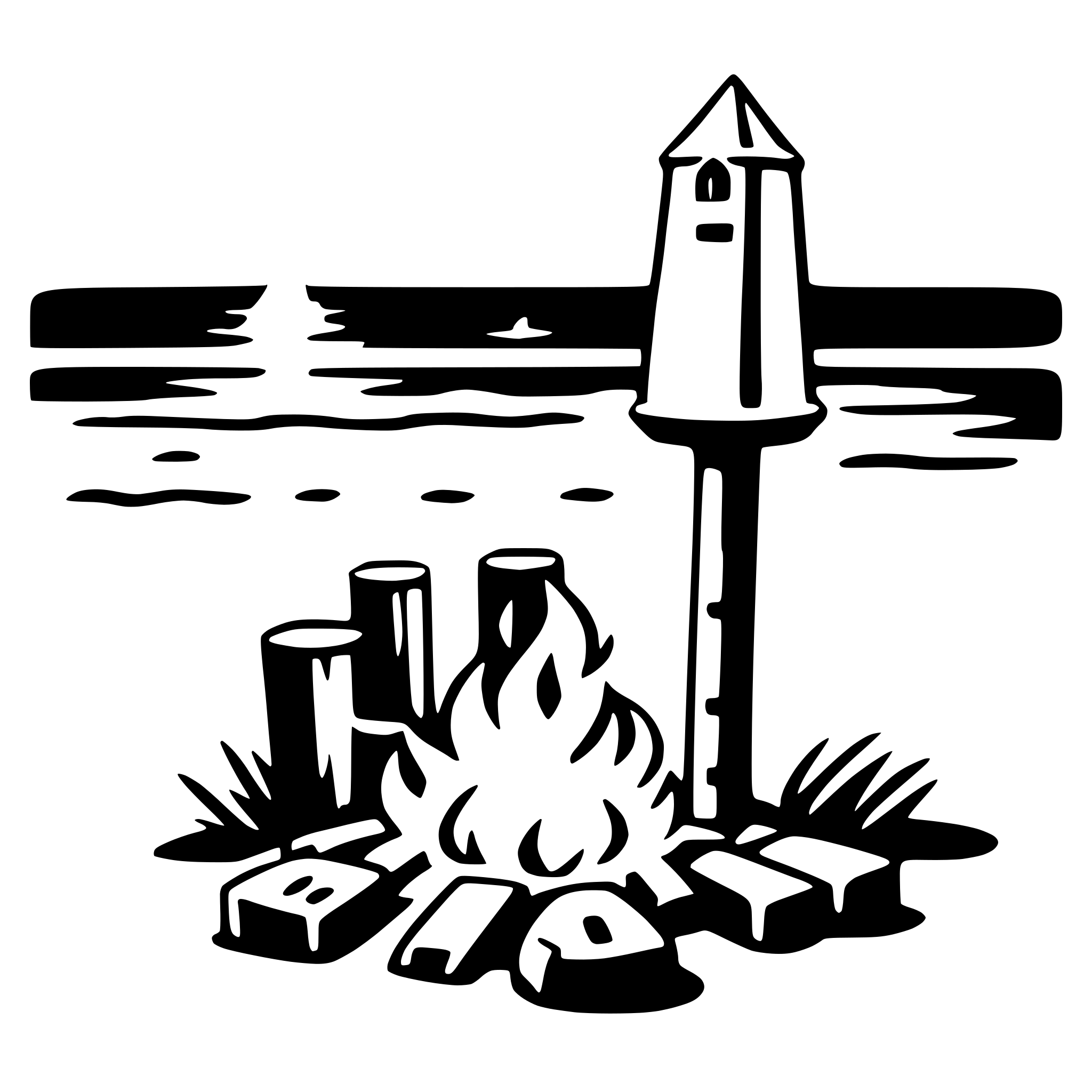 AI-generated SVG of a beach bonfire night
