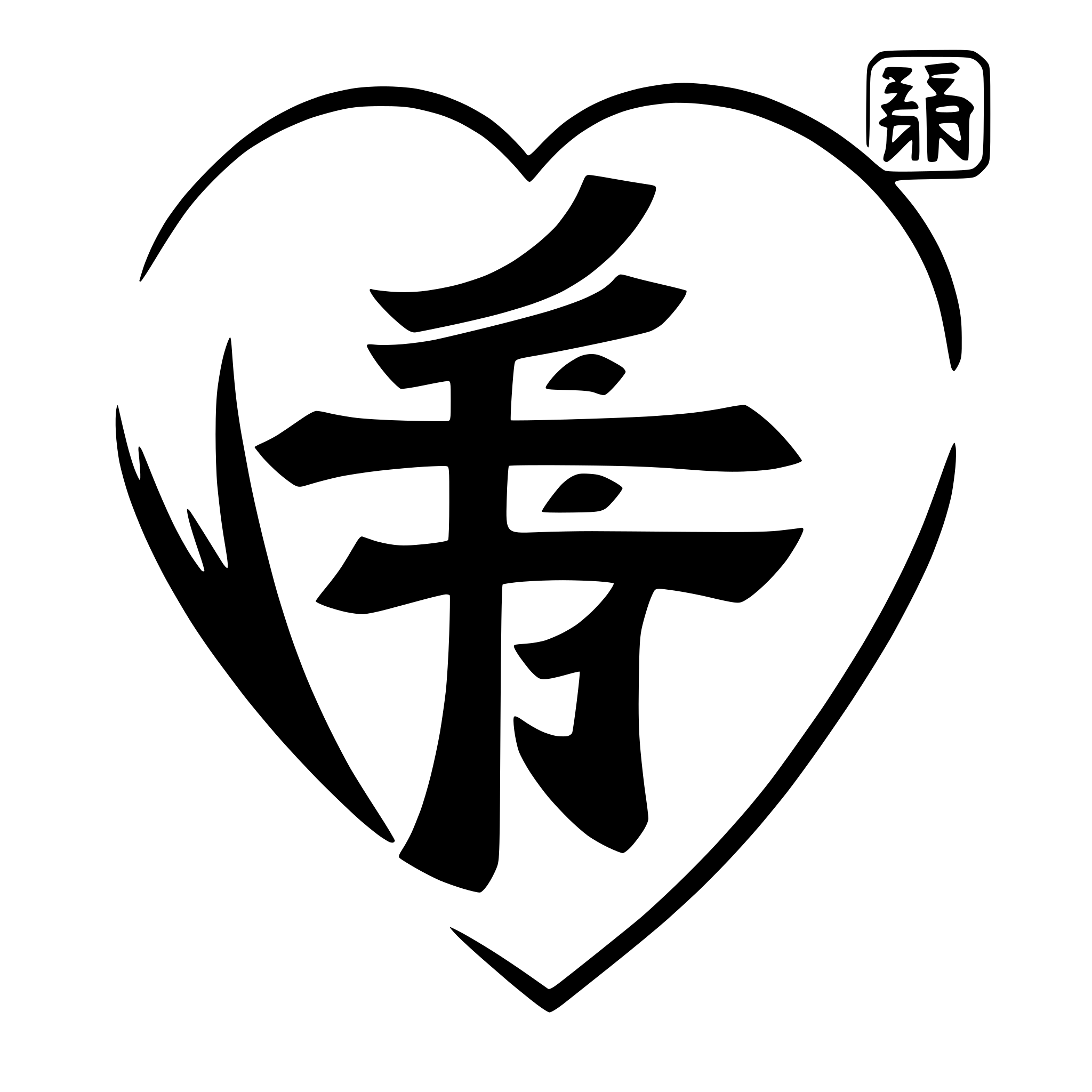 AI-generated SVG of a kanji love