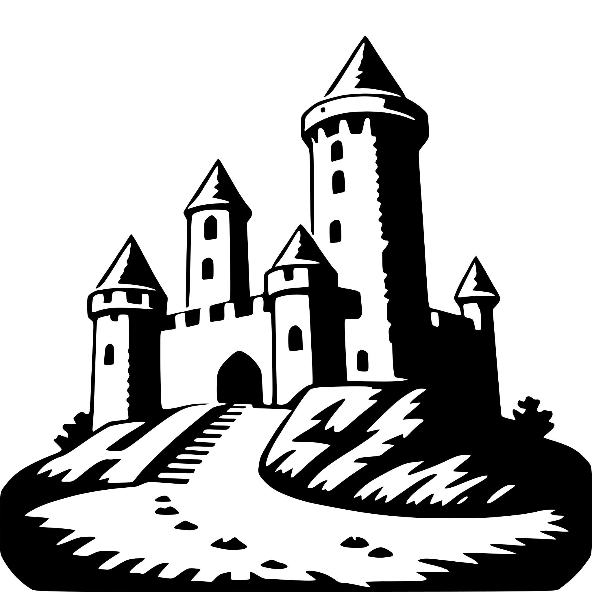 AI-generated SVG of a exploring ancient castle