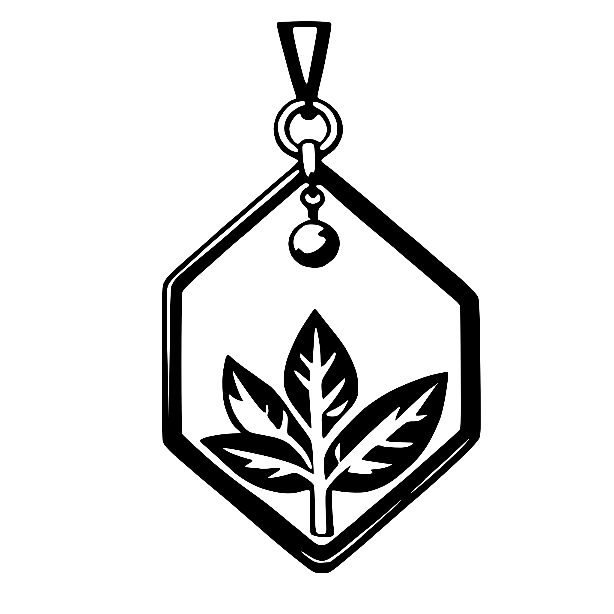 AI-generated SVG of a pendant