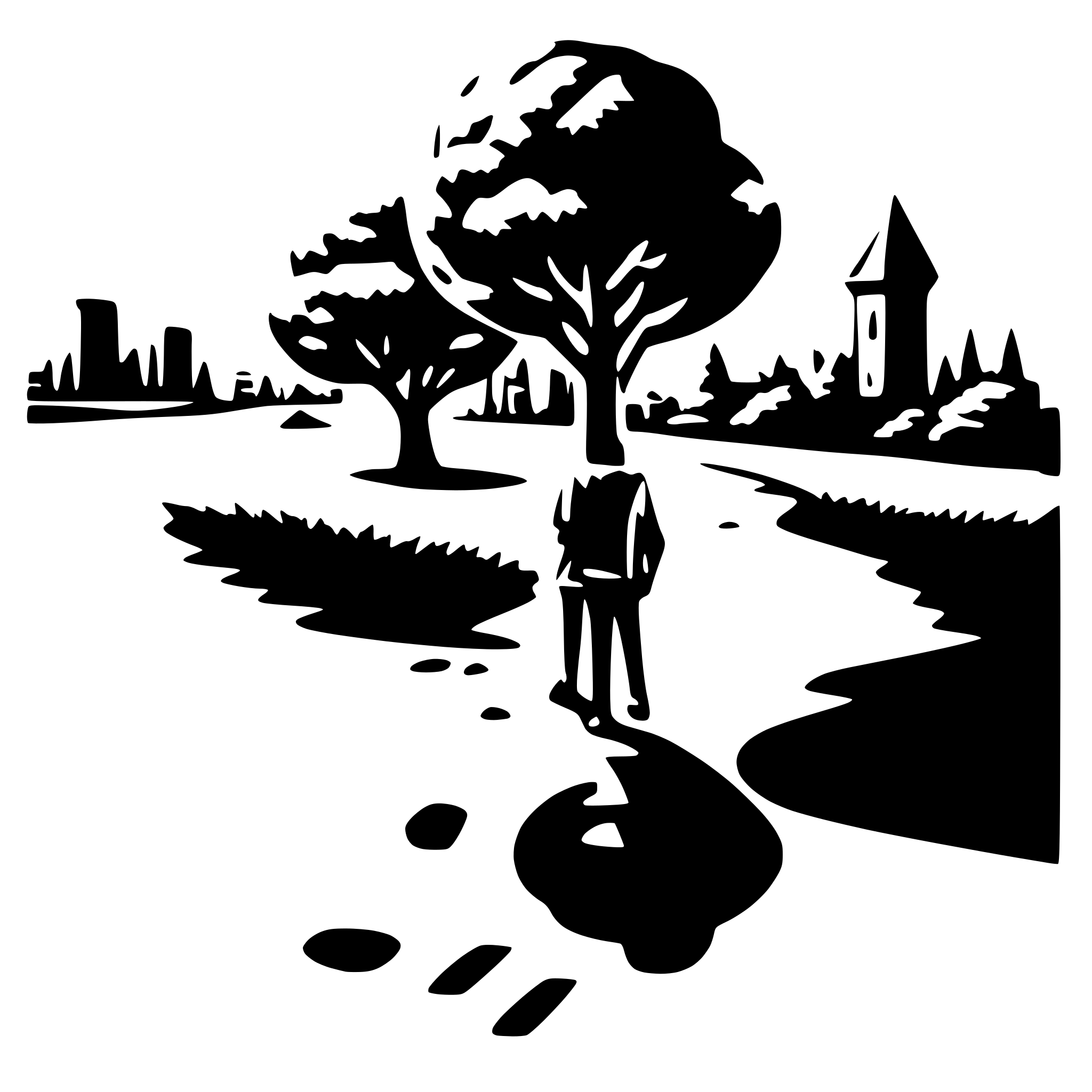 AI-generated SVG of 'A picture of the world that looks normal, but there is a large shadow passing behind it.'
