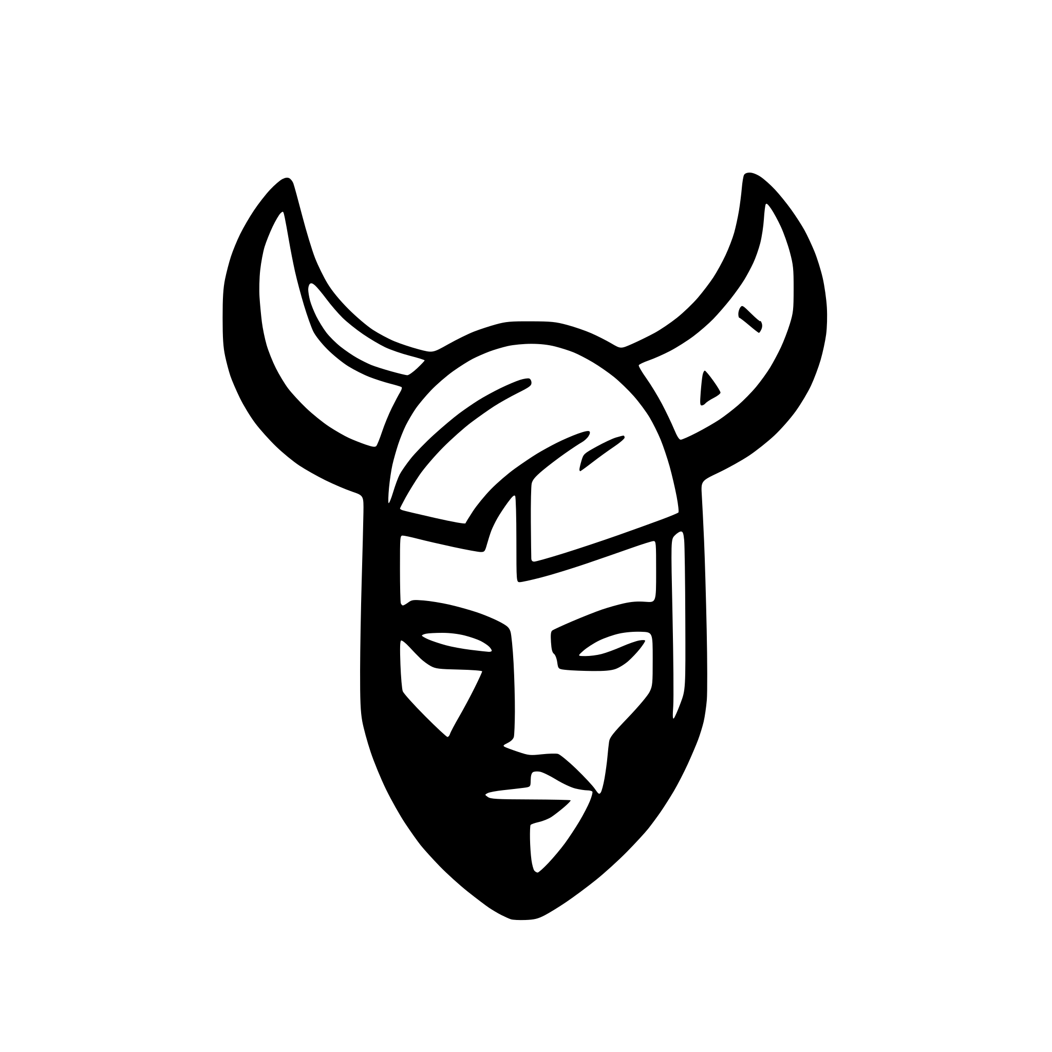AI-generated SVG of a abstract nature viking icon bnw