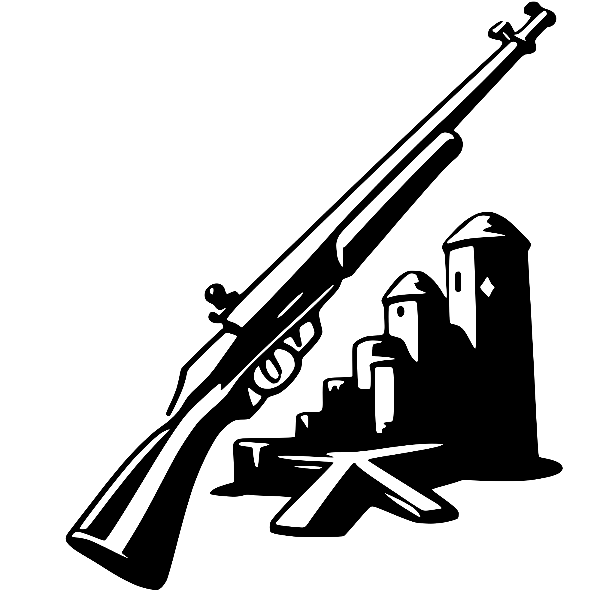 AI-generated SVG of a rifle gun
