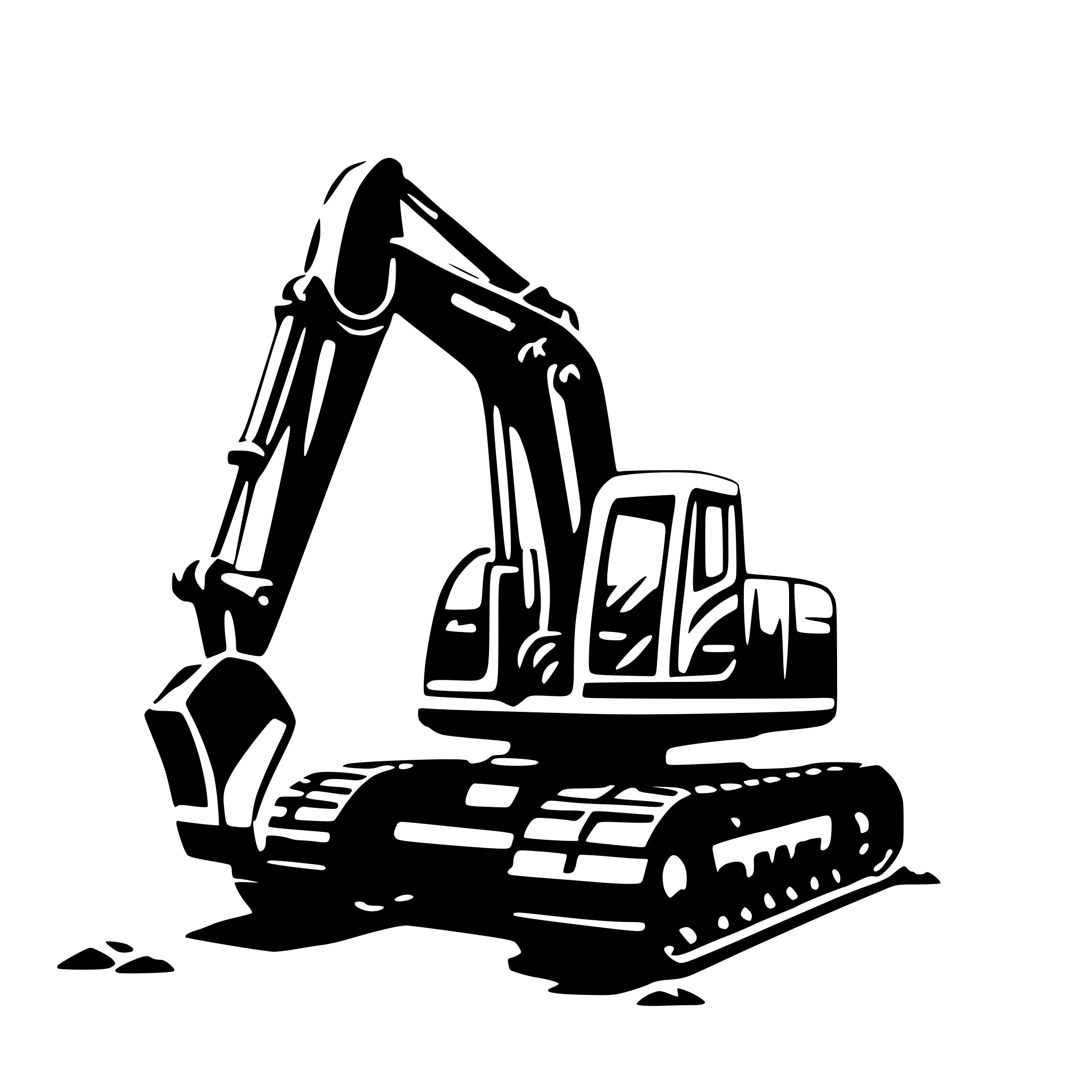 AI-generated SVG of a excavator