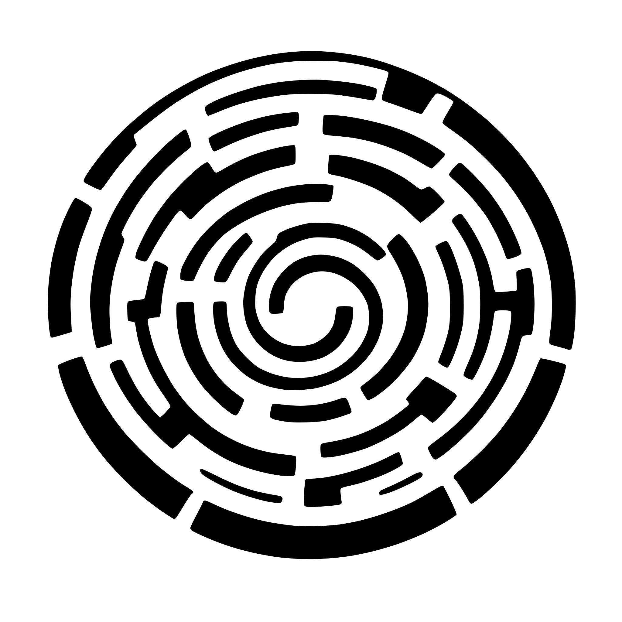 AI-generated SVG of a create a circular logo  made up of evenly spaced curved lines that create a subtle labyrinth effect, adding visual depth and a sense of connectivity or pathways