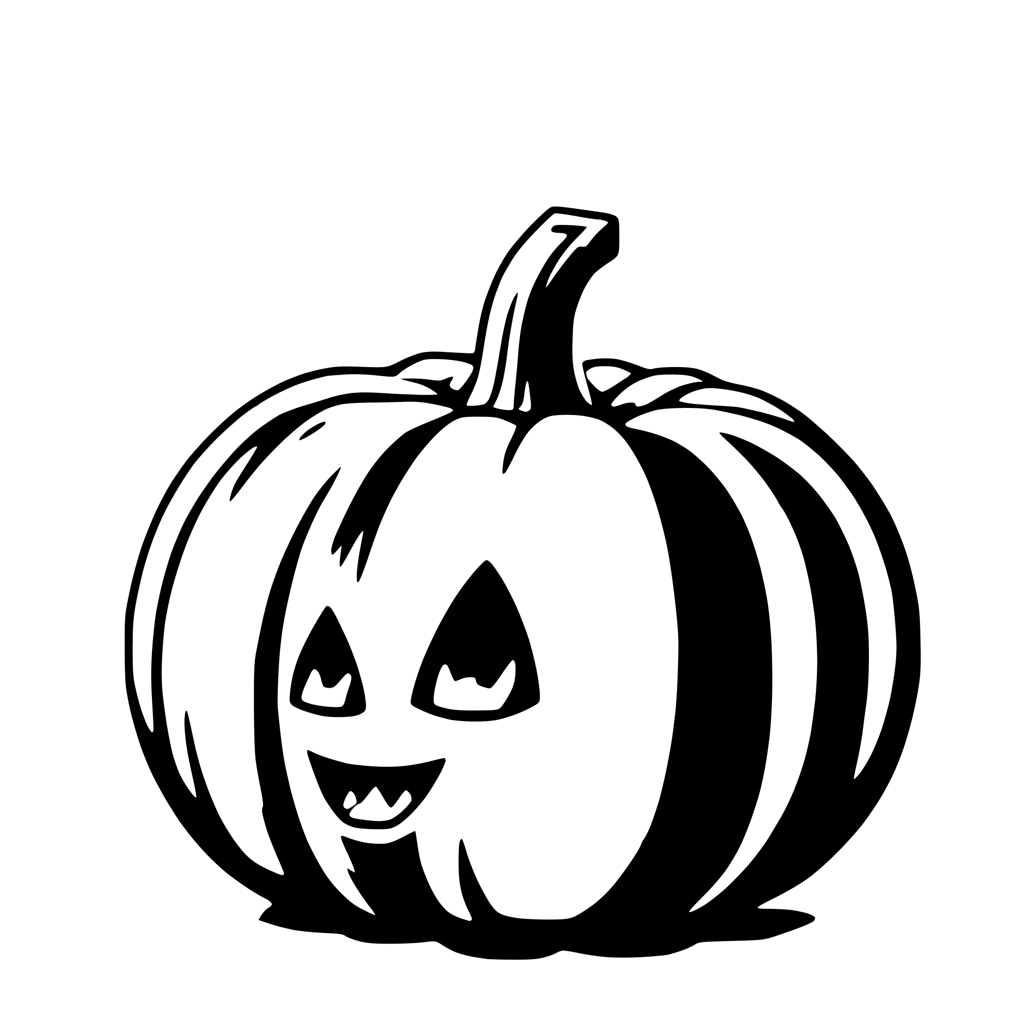 AI-generated SVG of a halloween pumpkin