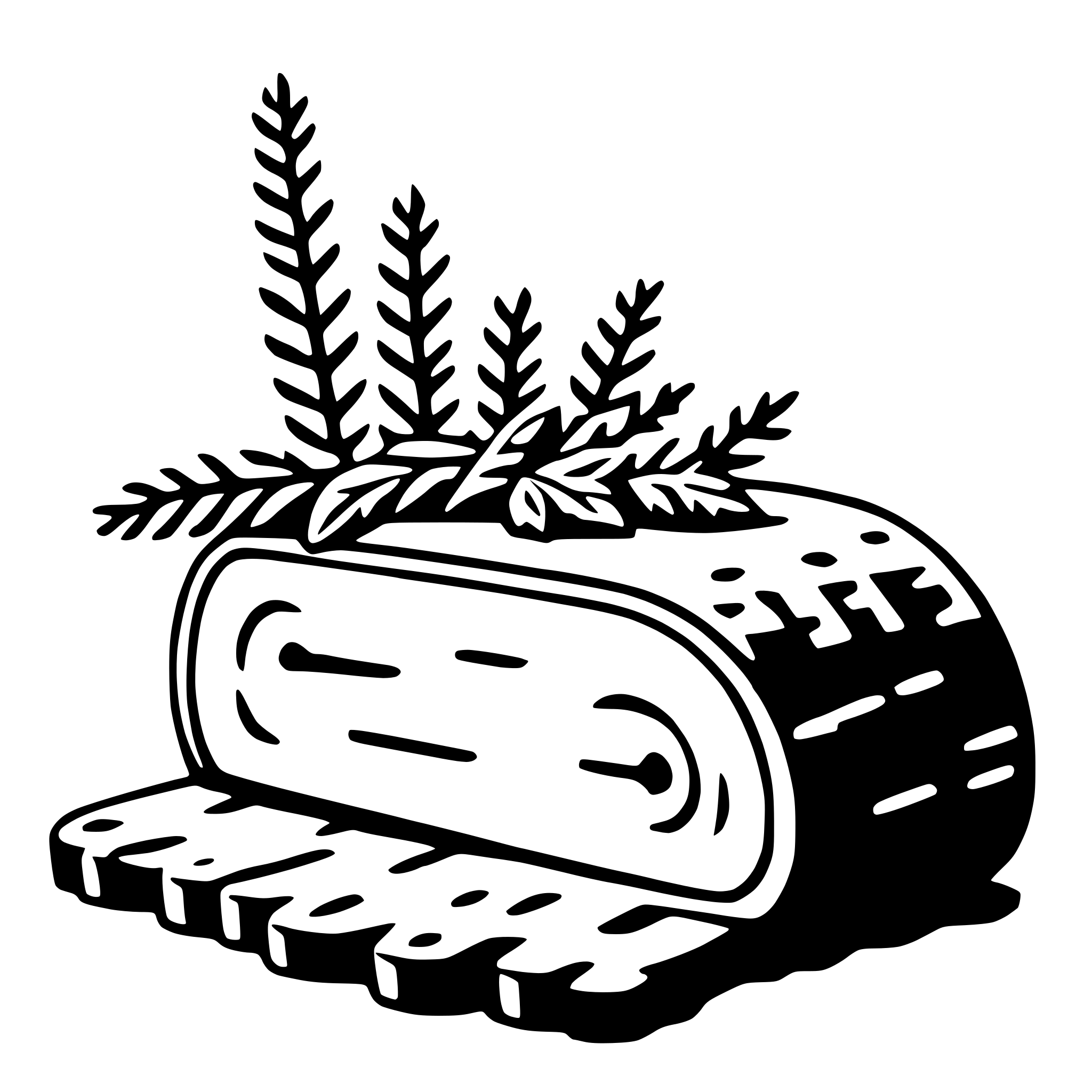 AI-generated SVG of a yule log