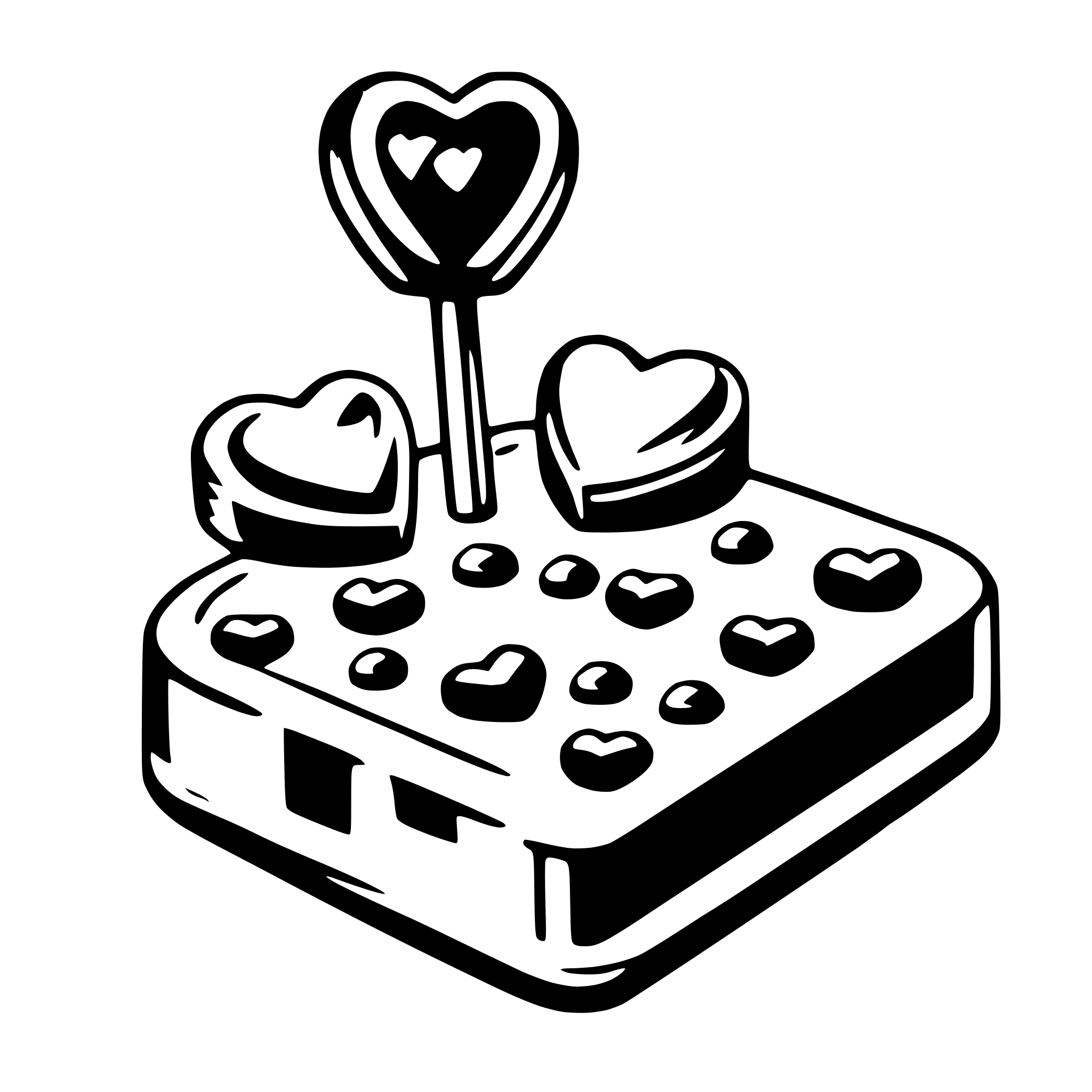 AI-generated SVG of a sweethearts candy