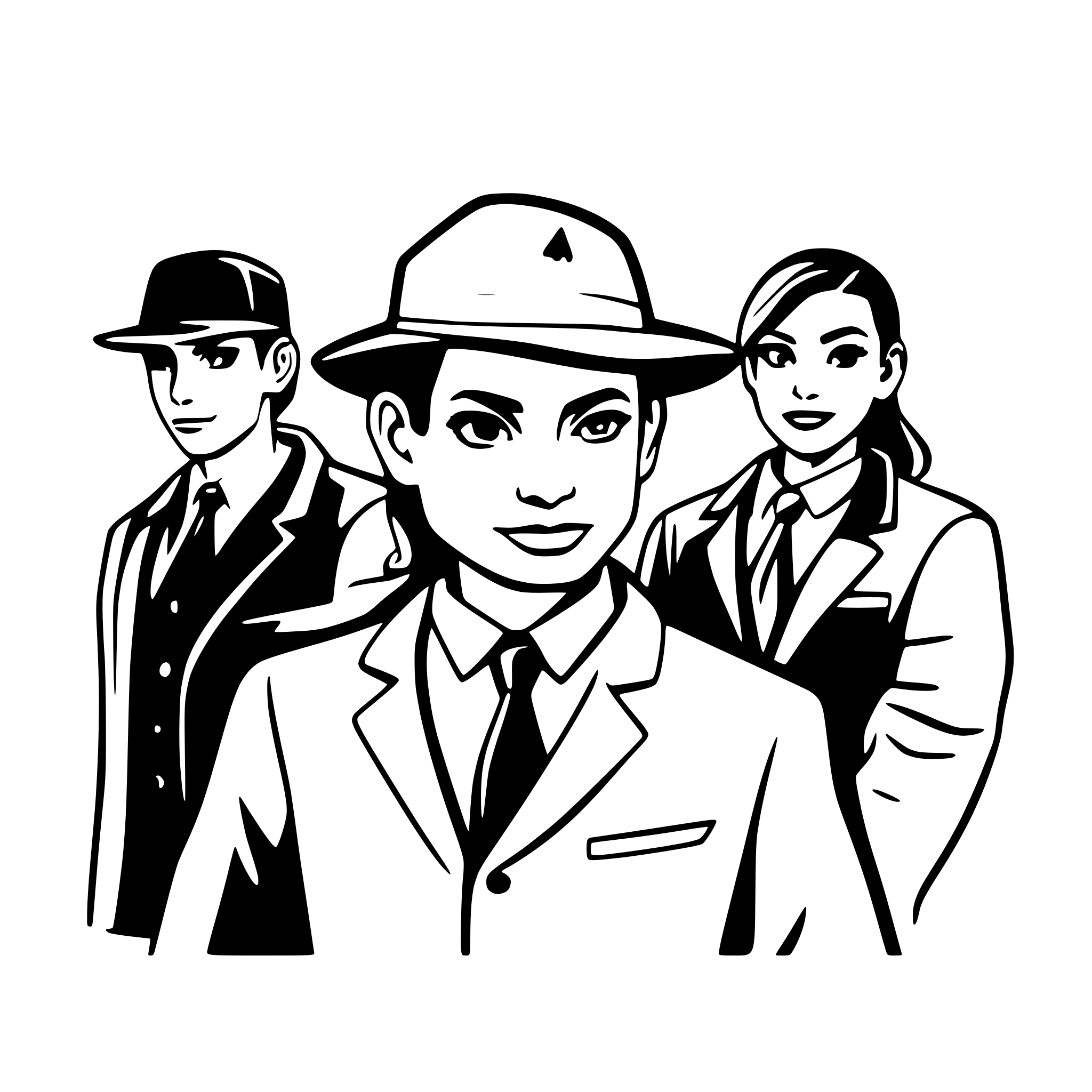 AI-generated SVG of 'gruppo di mafiosi iralndesi'