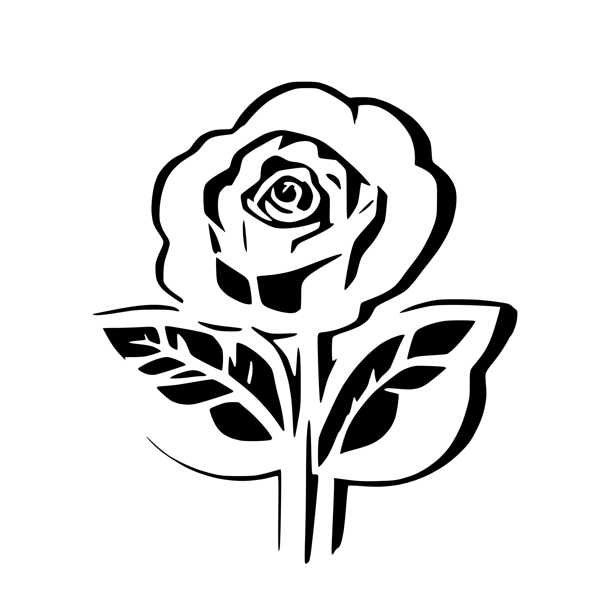 AI-generated SVG of a rose flower and hearts