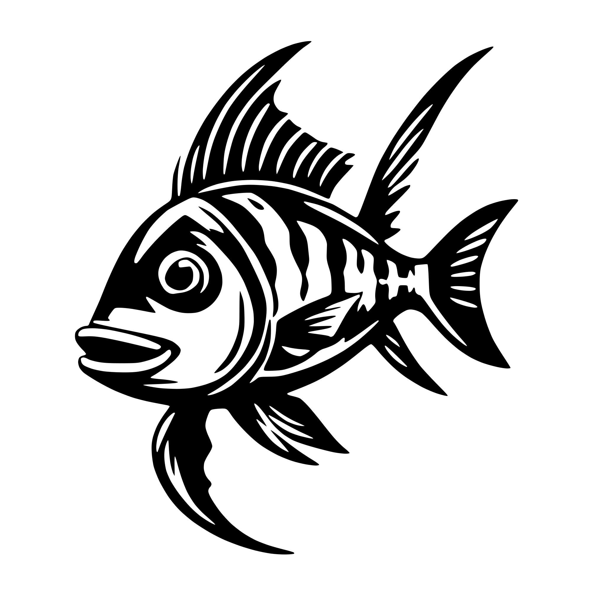 AI-generated SVG of a fish