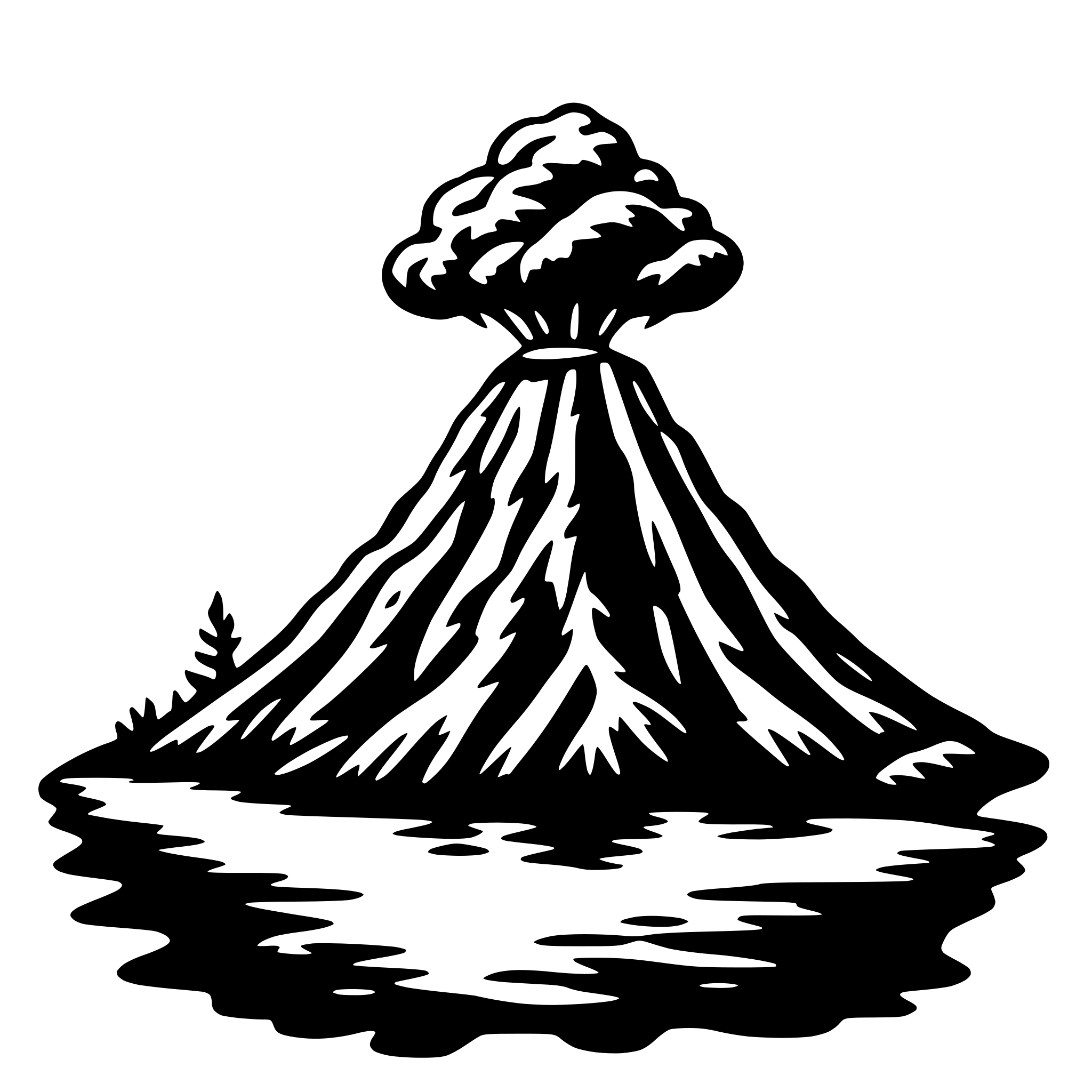 AI-generated SVG of a underwater volcano