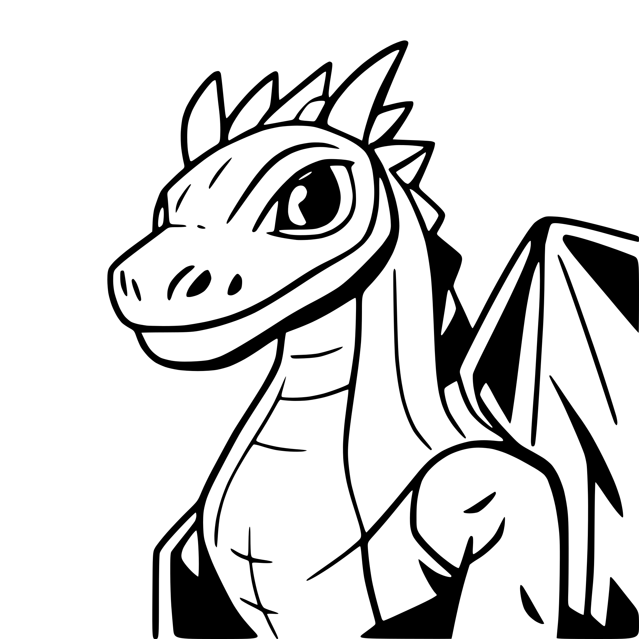 AI-generated SVG of a A realisitic image of a friendly dragon