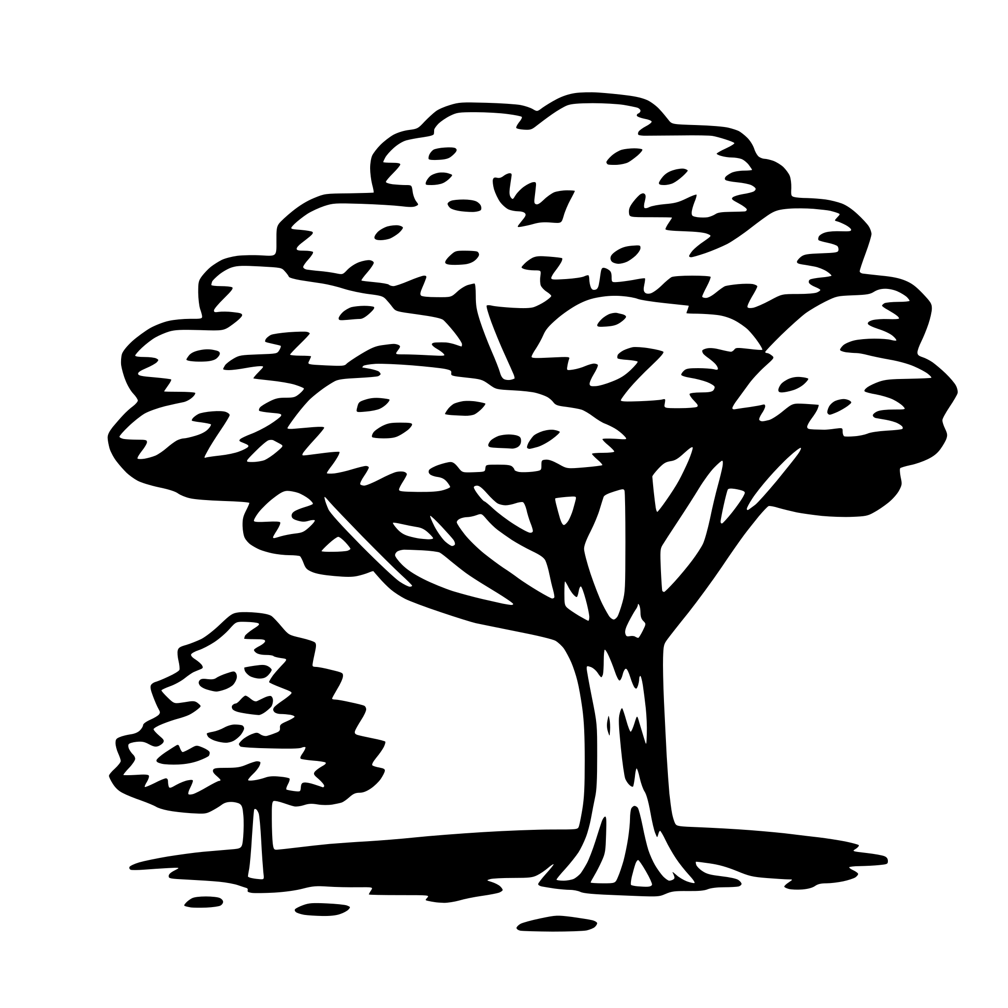 AI-generated SVG of a hickory tree