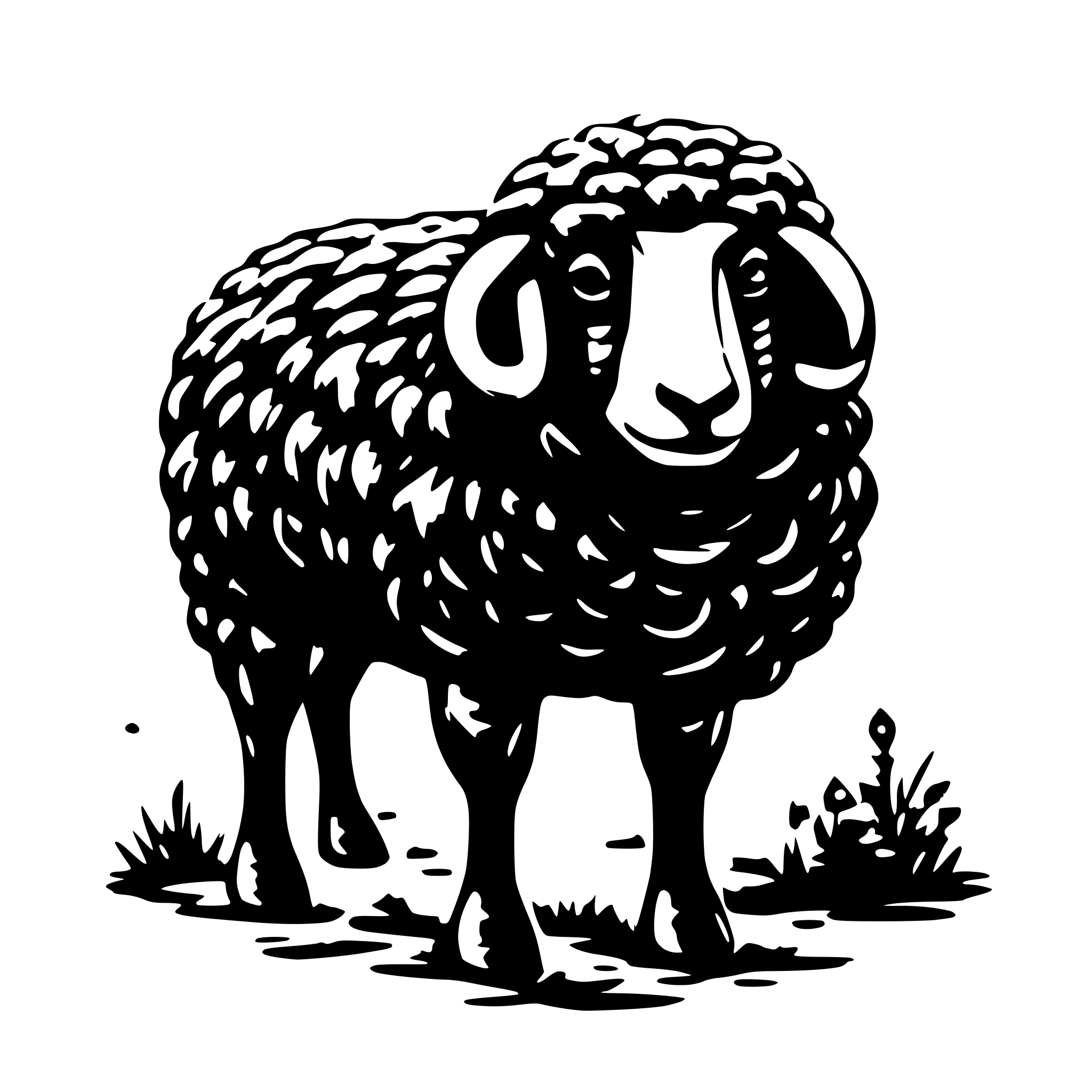 AI-generated SVG of 'Black sheep'