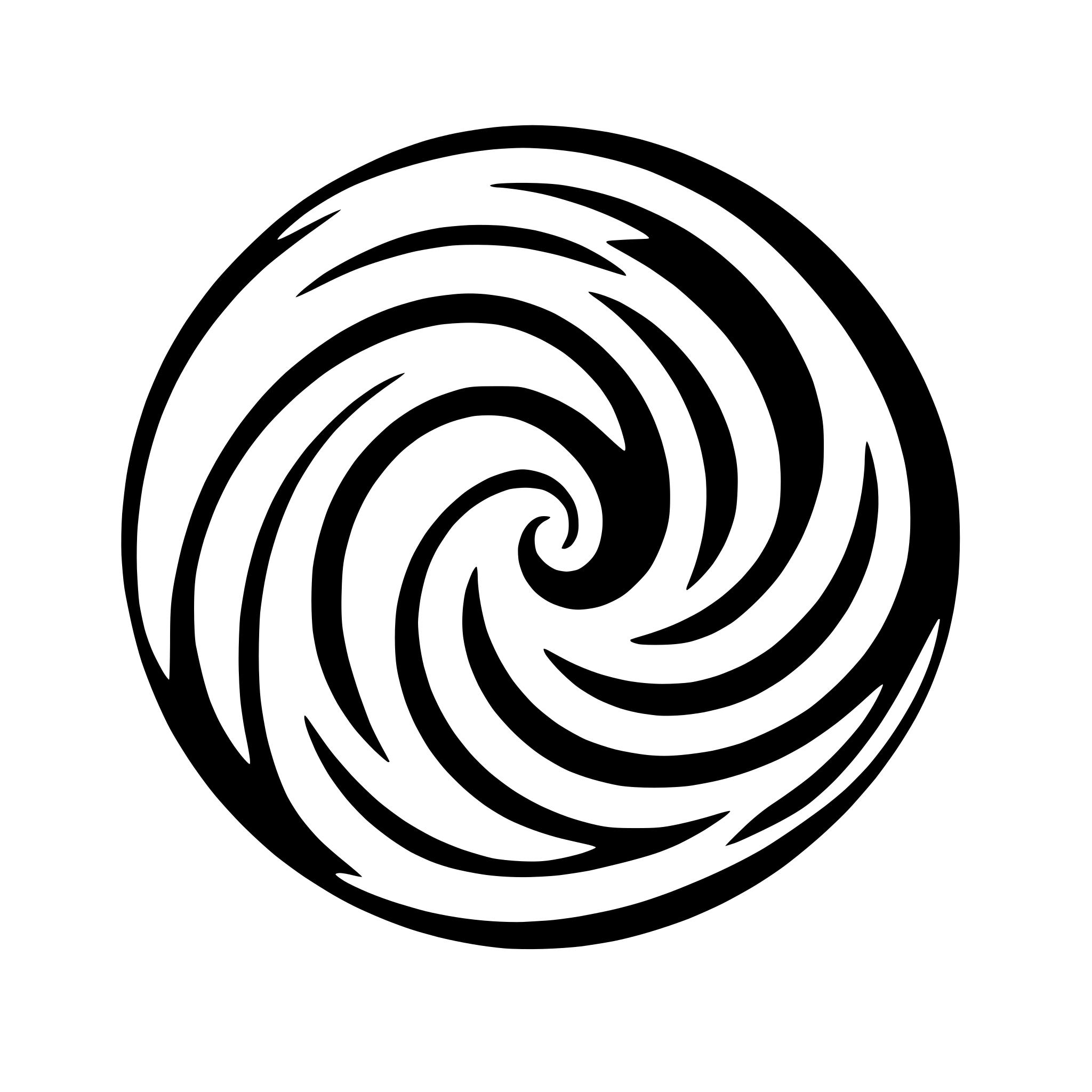AI-generated SVG of 'geometric spiral with tight turns'