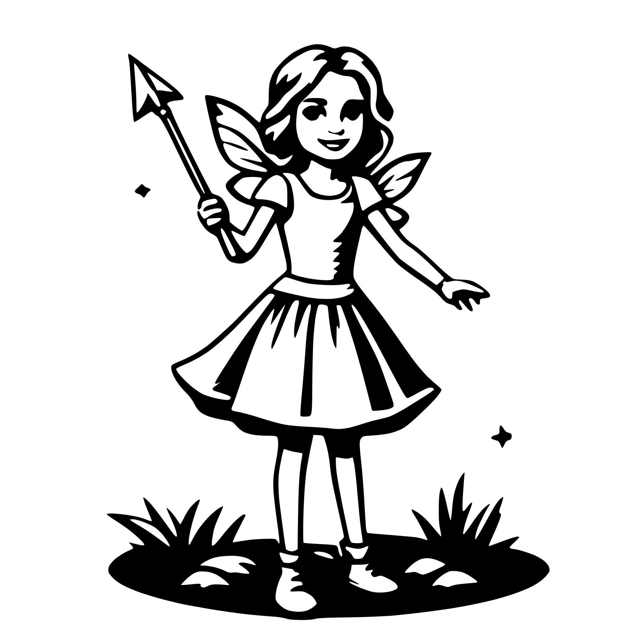 AI-generated SVG of a fairy with wand