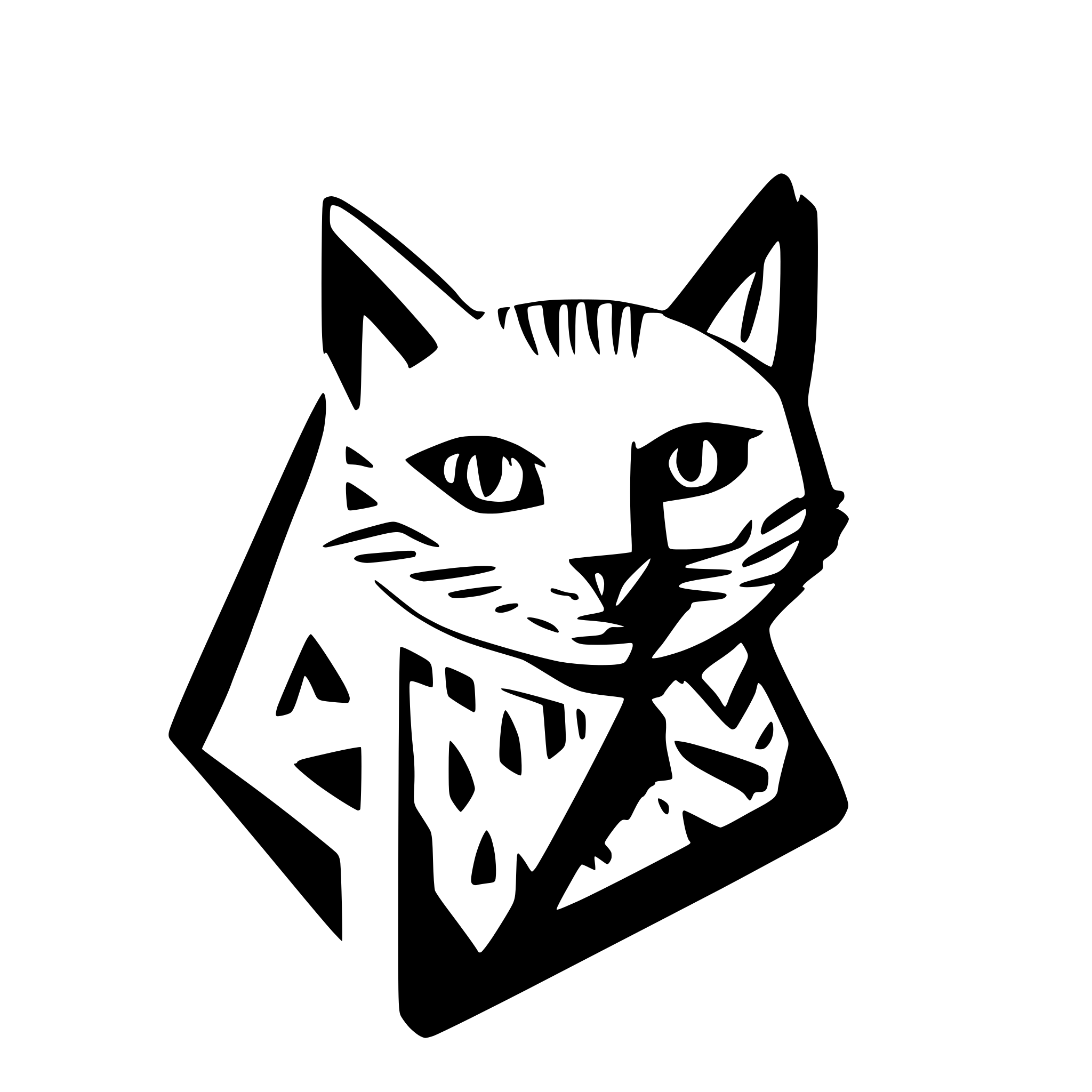 AI-generated SVG of 'triangle cat'