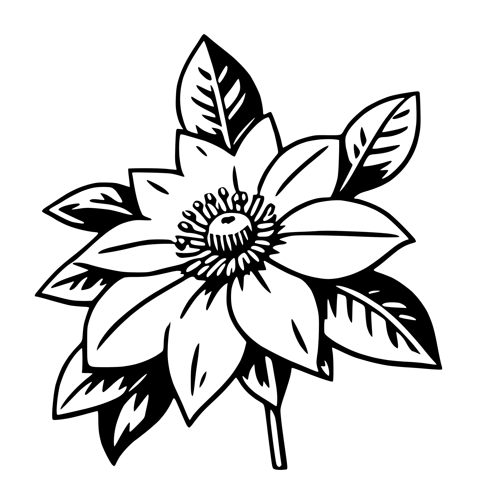 AI-generated SVG of a clematis