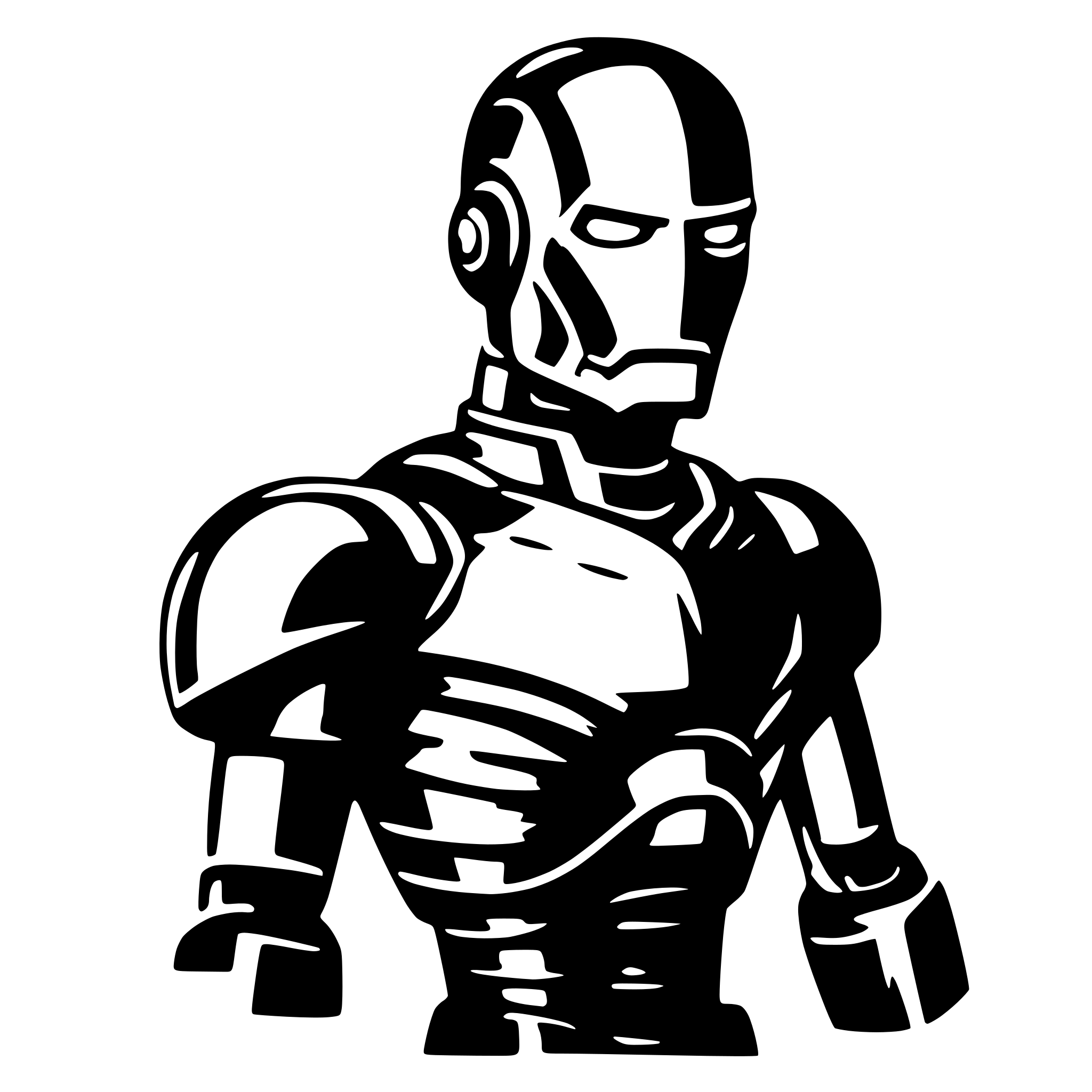 AI-generated SVG of 'iron man'