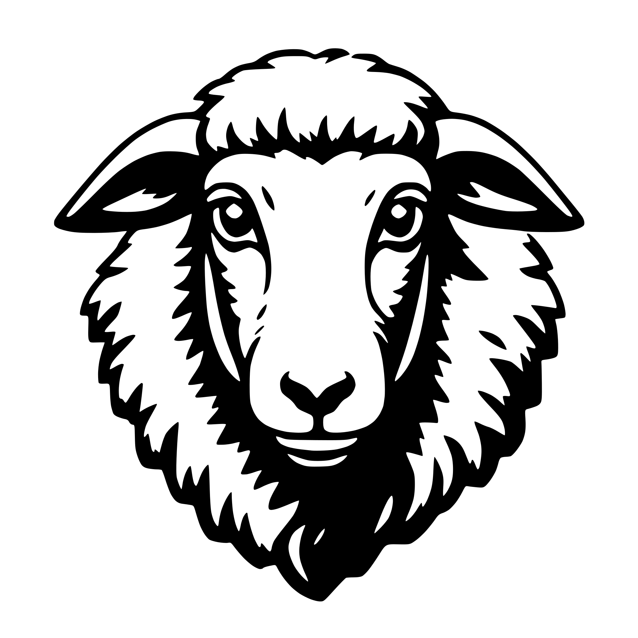 AI-generated SVG of 'angry sheep'