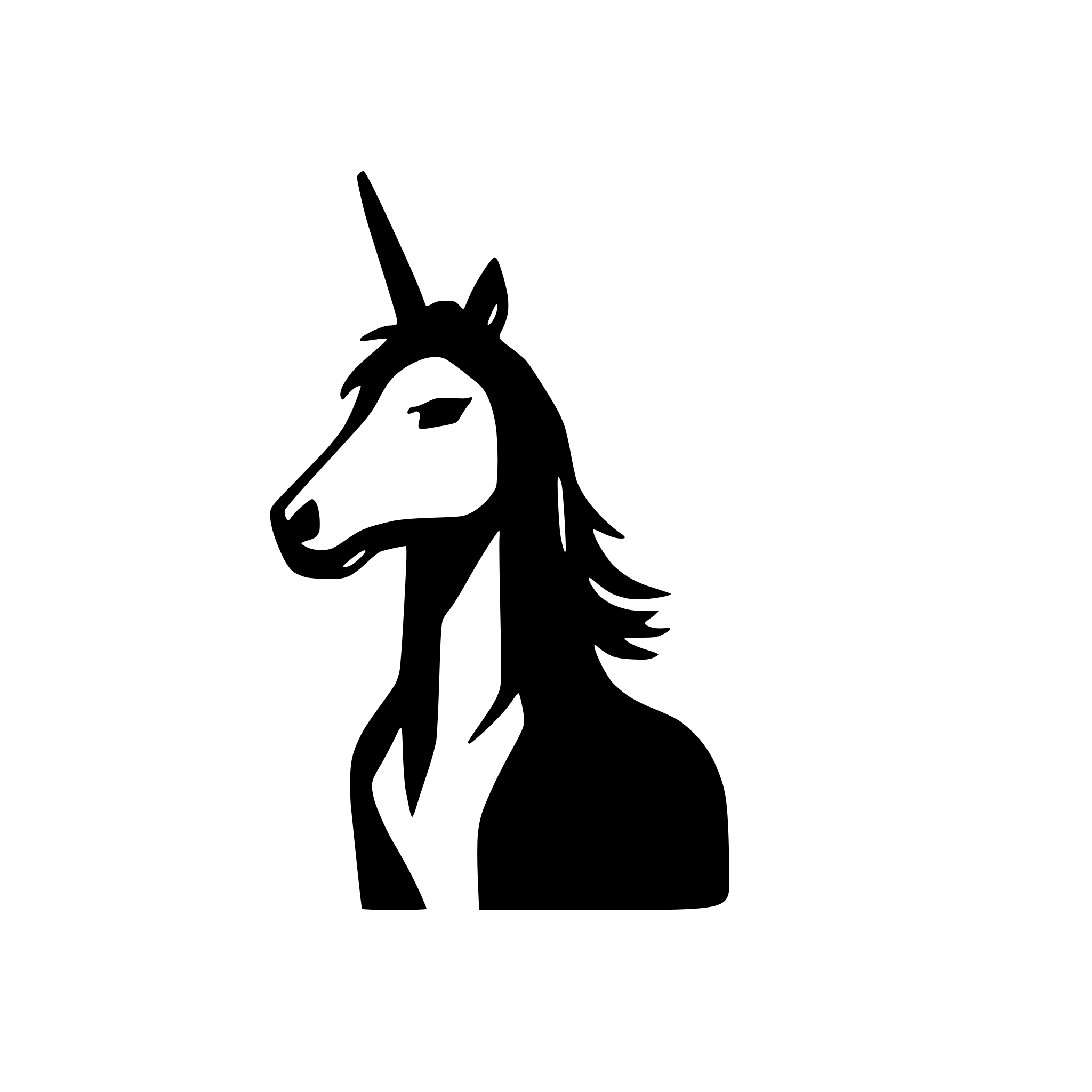 AI-generated SVG of 'Unicorn silhouette'