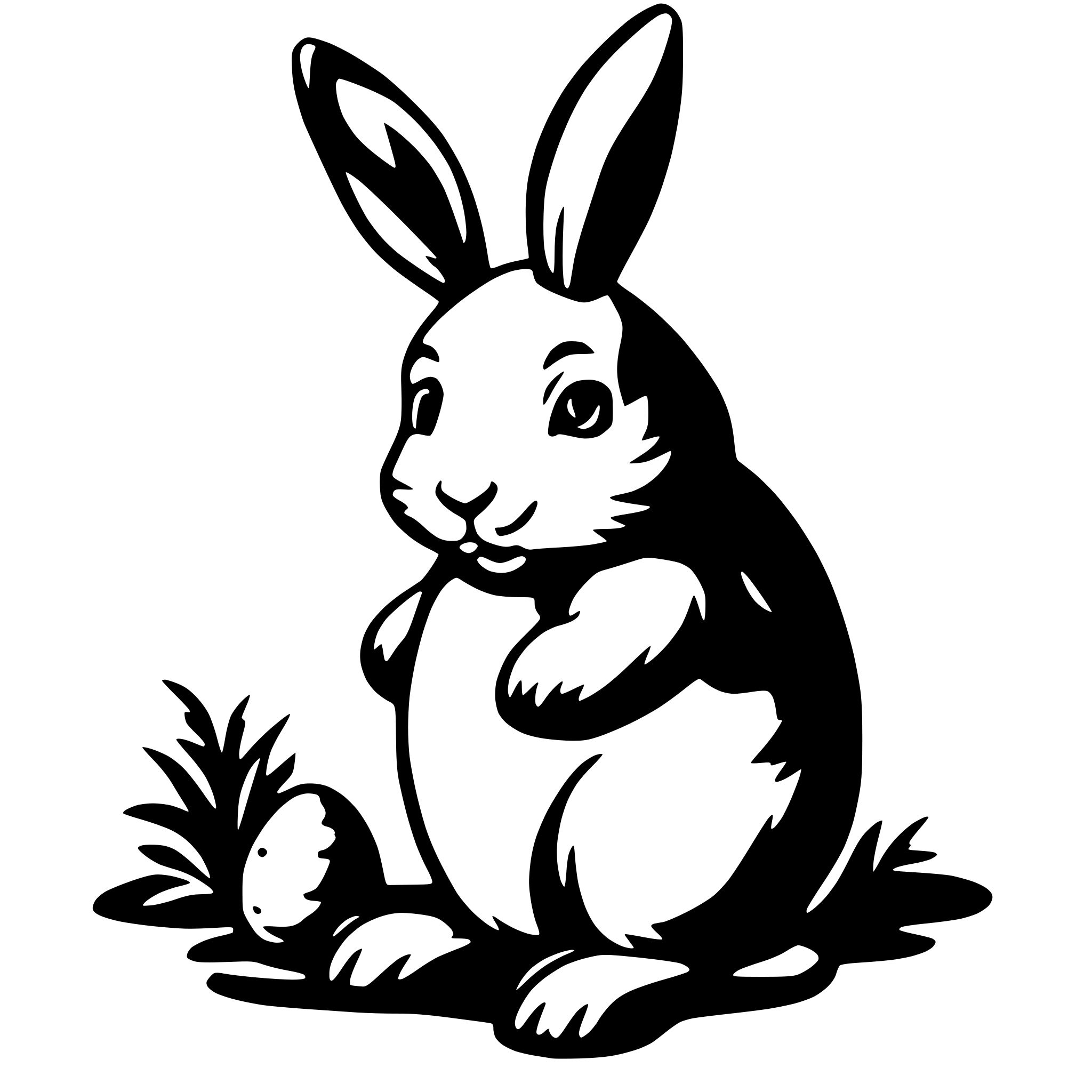 AI-generated SVG of a easter bunny